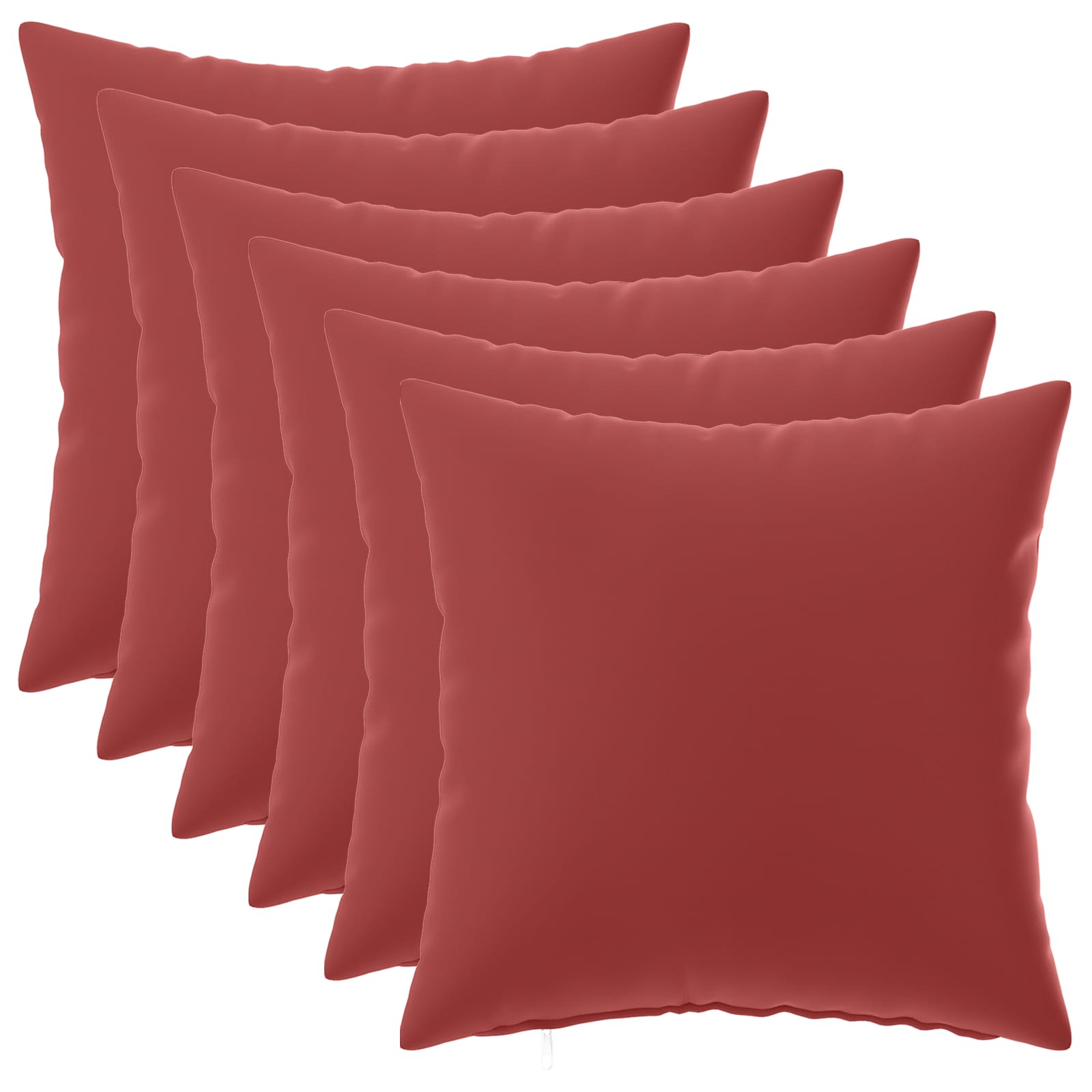 Κάλυμμα Μαξιλαριού 6 pcs HEERLEN Κόκκινο 45 x 45 cm Πολυεστέρας