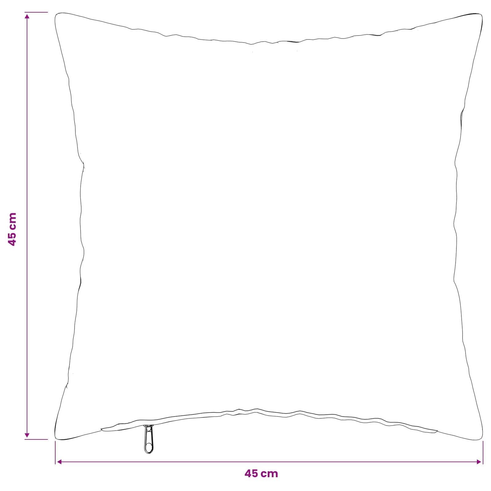 Κάλυμμα Μαξιλαριού 2 pcs HEERLEN Μαύρο 45 x 45 cm Φανέλα - Pakobazaar