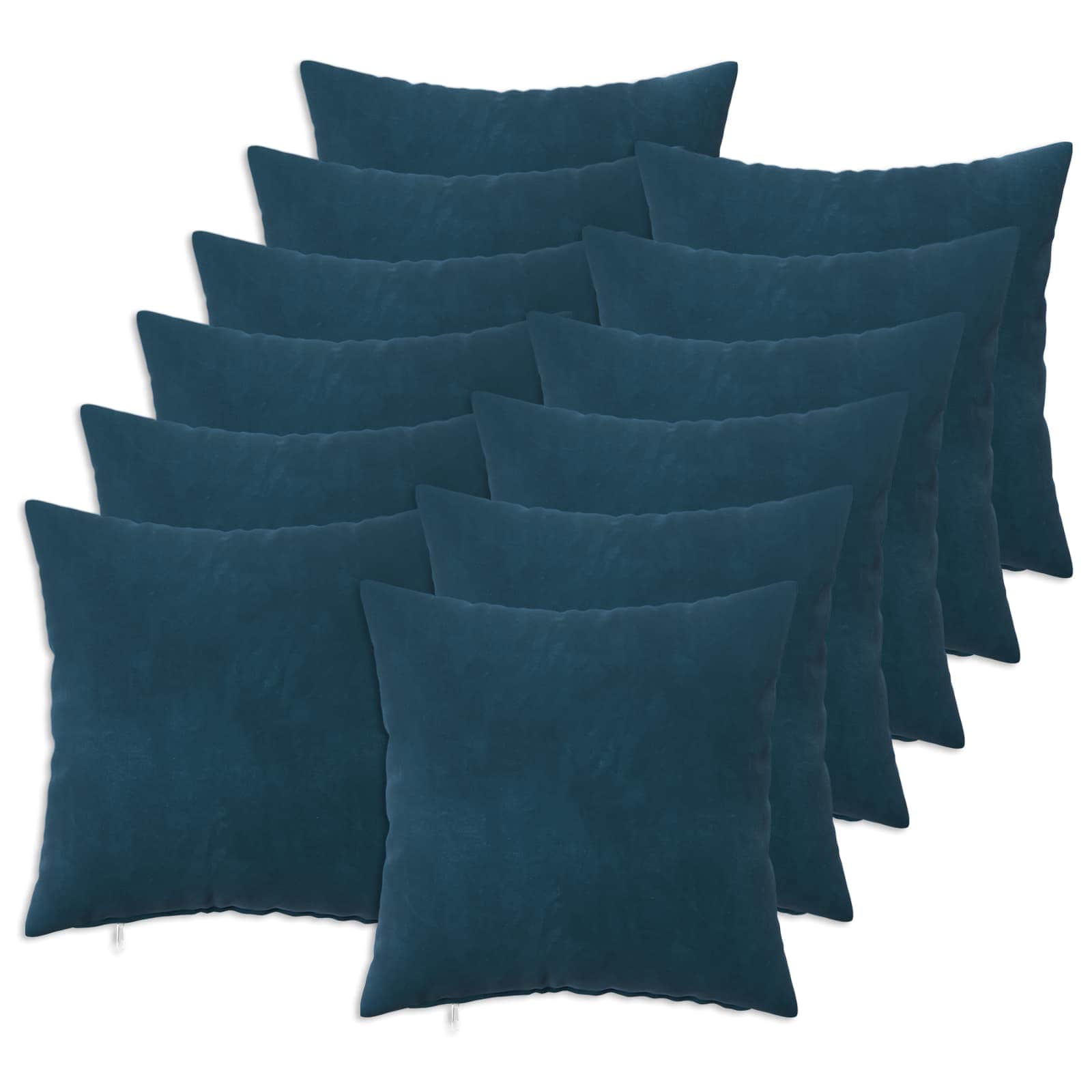 Κάλυμμα Μαξιλαριού 12 pcs HEERLEN Μπλε 50 x 50 cm Βελούδο