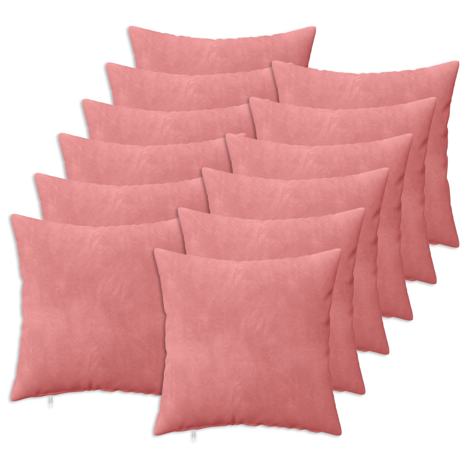 Κάλυμμα Μαξιλαριού 12 pcs HEERLEN Ροζ 50 x 50 cm Βελούδο