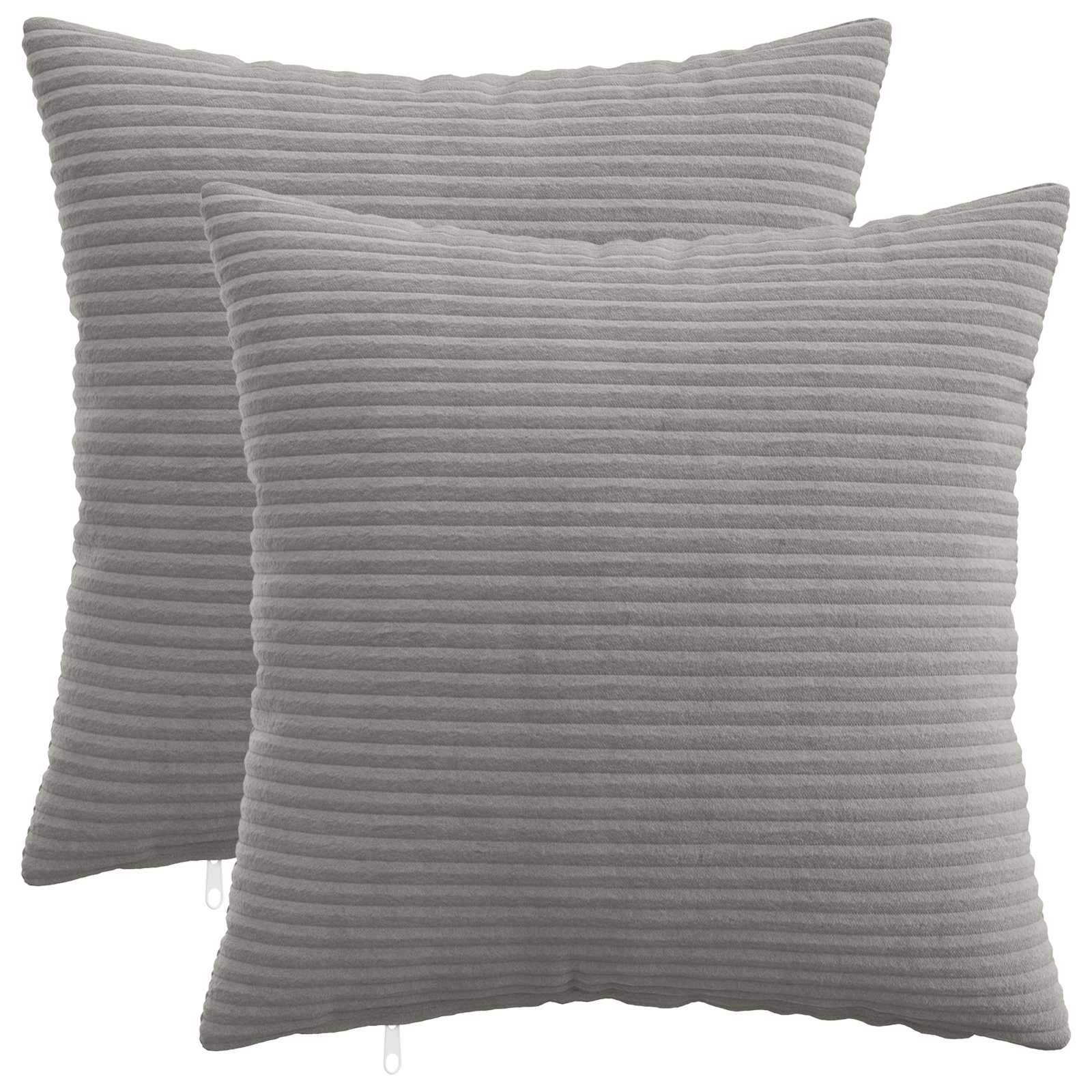 Κάλυμμα Μαξιλαριού 2 pcs HEERLEN Ανοιχτό γκρι 50 x 50 cm - Pakobazaar