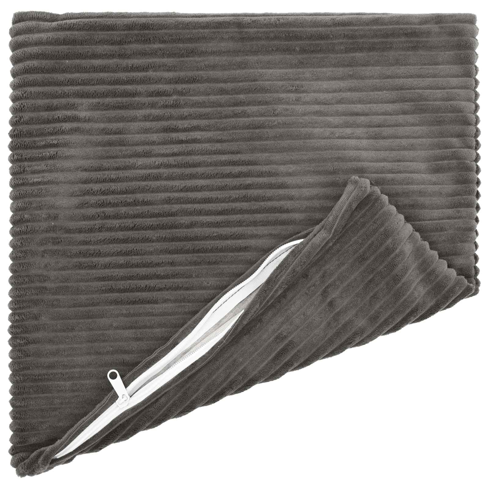 Κάλυμμα Μαξιλαριού 2 pcs HEERLEN Σκούρο Γκρι 50 x 50 cm - Pakobazaar