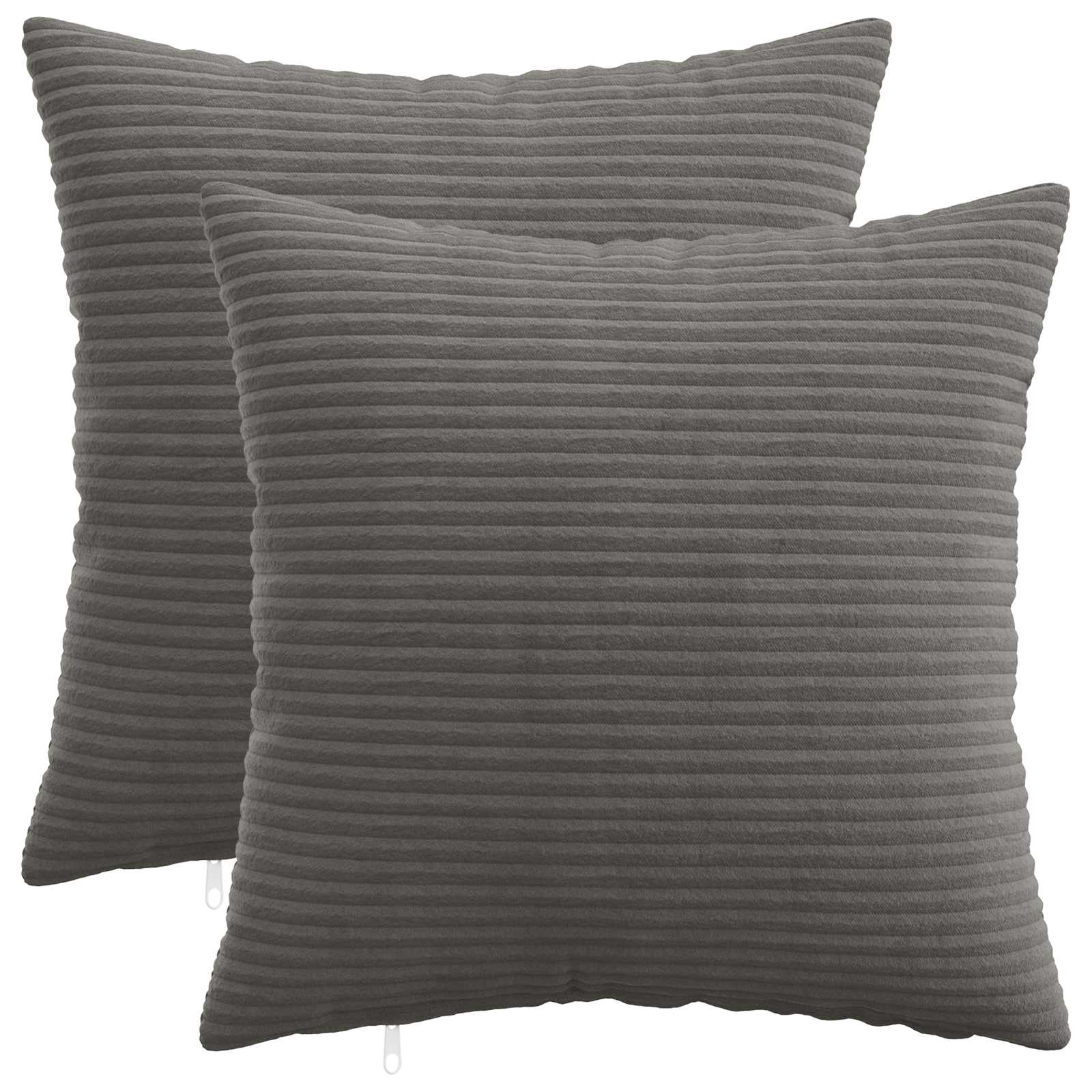 Κάλυμμα Μαξιλαριού 2 pcs HEERLEN Σκούρο Γκρι 50 x 50 cm - Pakobazaar