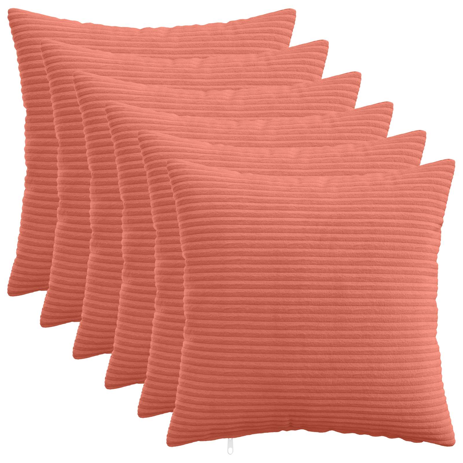 Κάλυμμα Μαξιλαριού 6 pcs HEERLEN Κόκκινο Πορτοκαλί 50 x 50 cm - Pakobazaar