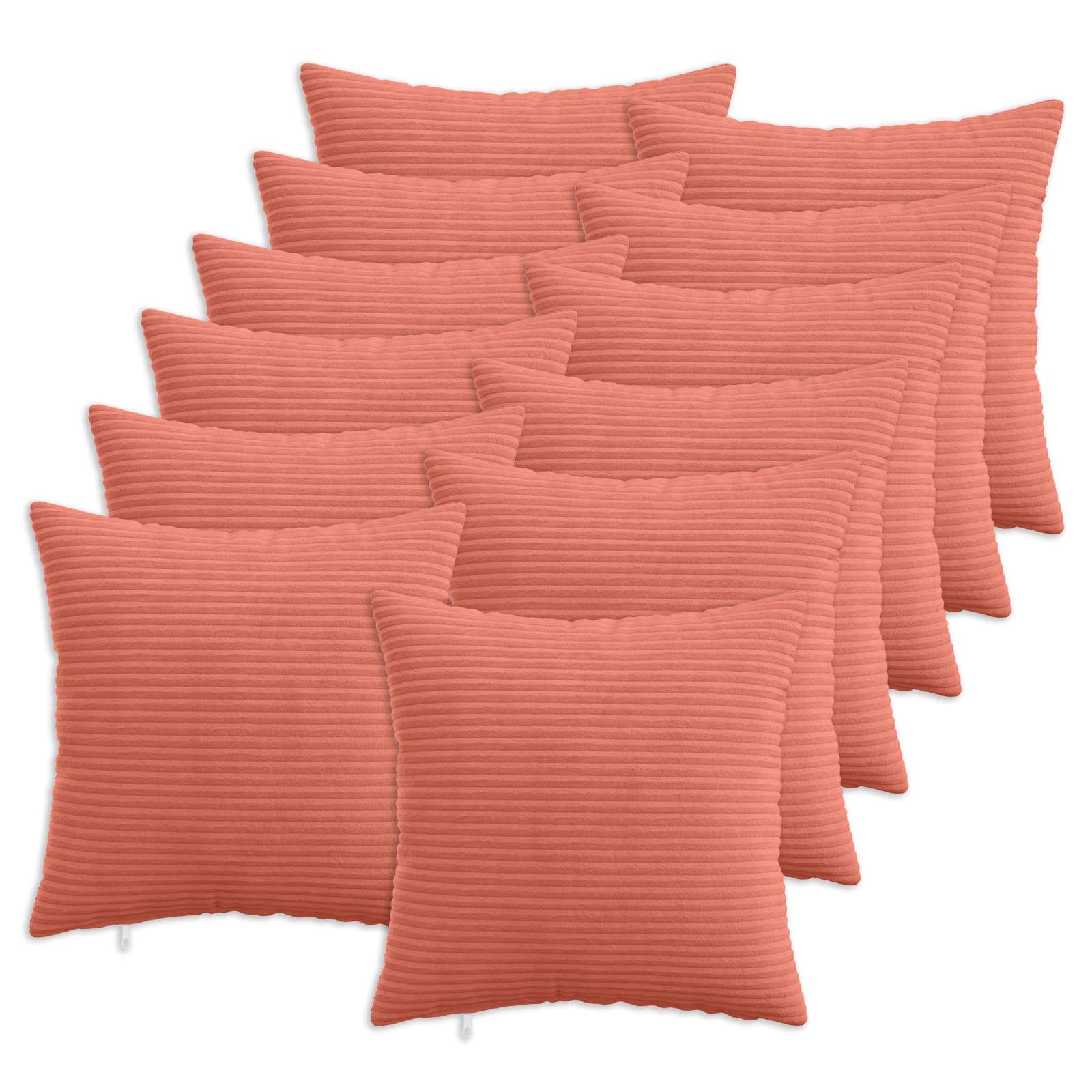 Κάλυμμα Μαξιλαριού 12 pcs HEERLEN Κόκκινο Πορτοκαλί 50 x 50 cm
