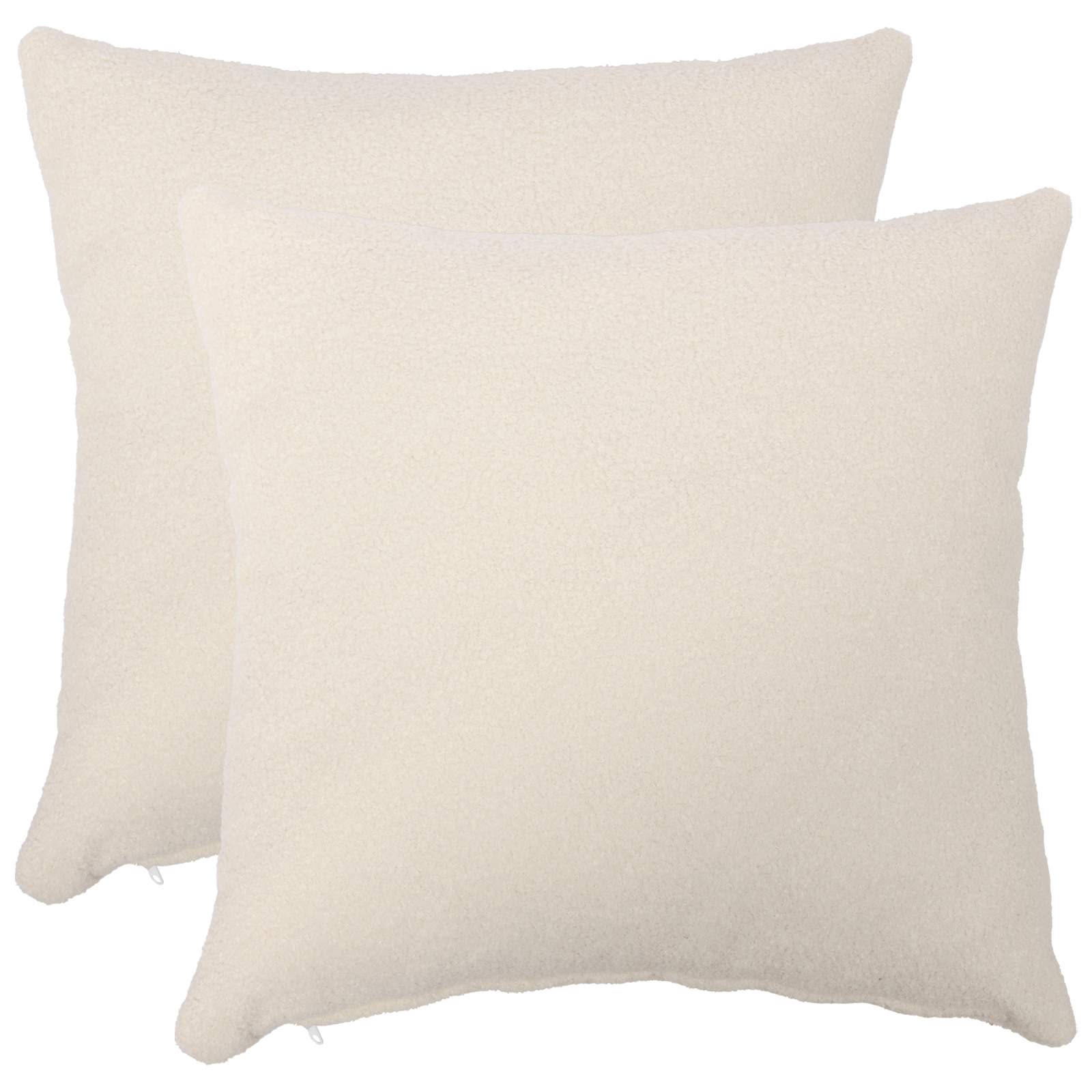 Κάλυμμα Μαξιλαριού 2 pcs HEERLEN Κρεμ 50 x 50 cm Μπουκλέ