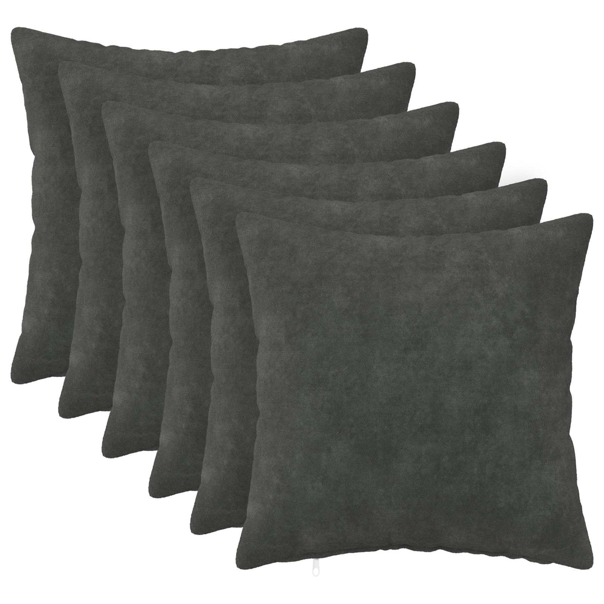 Κάλυμμα Μαξιλαριού 6 pcs HEERLEN Ανθρακί 50 x 50 cm - Pakobazaar