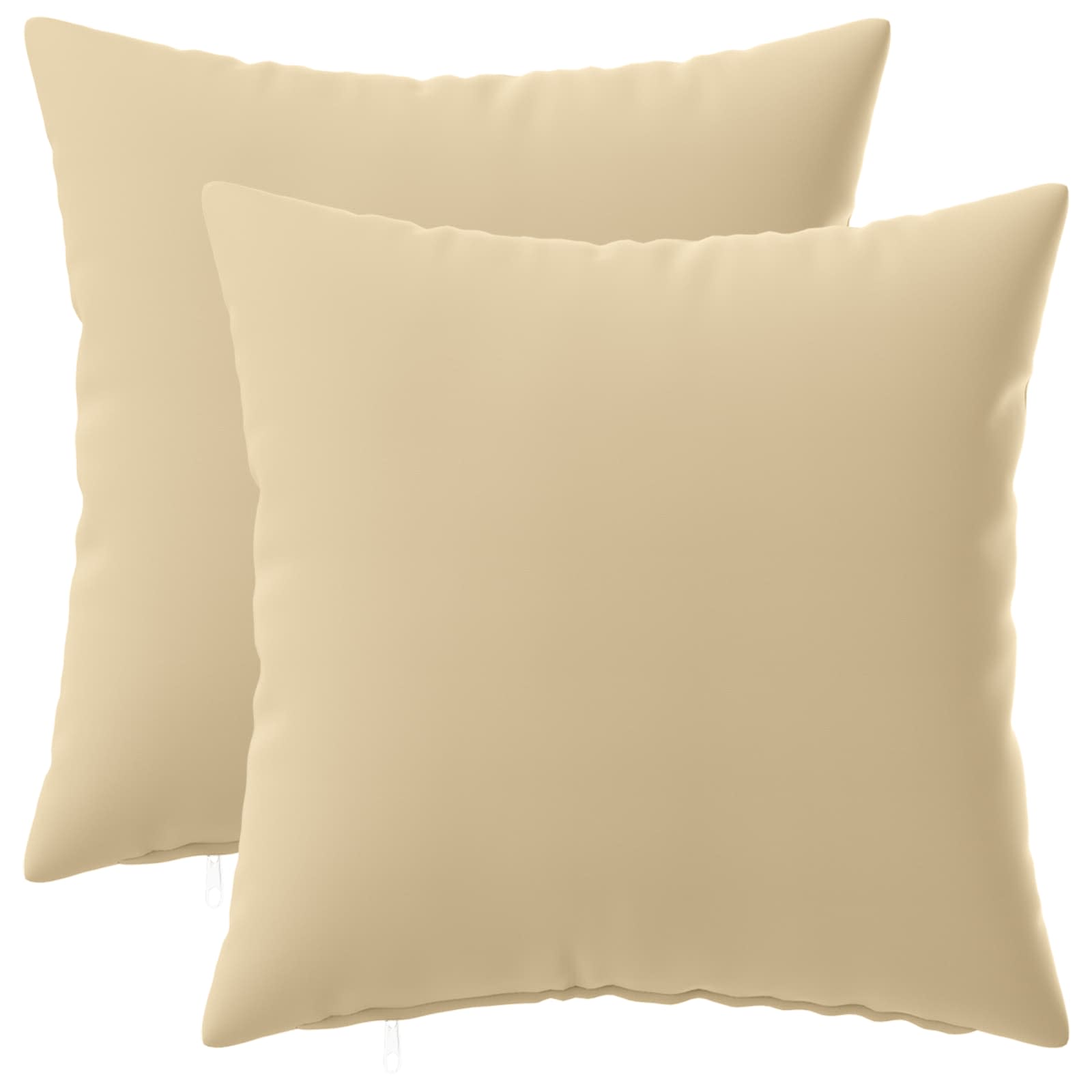 Κάλυμμα Μαξιλαριού 2 pcs HEERLEN Μπεζ 50 x 50 cm Πολυεστέρας