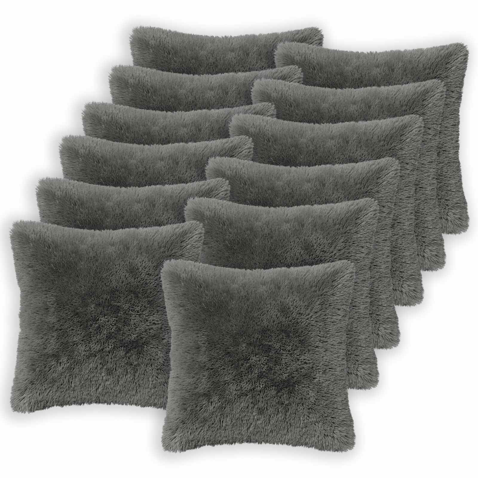 Κάλυμμα Μαξιλαριού 12 pcs HEERLEN Ανοιχτό γκρι 50 x 50 cm