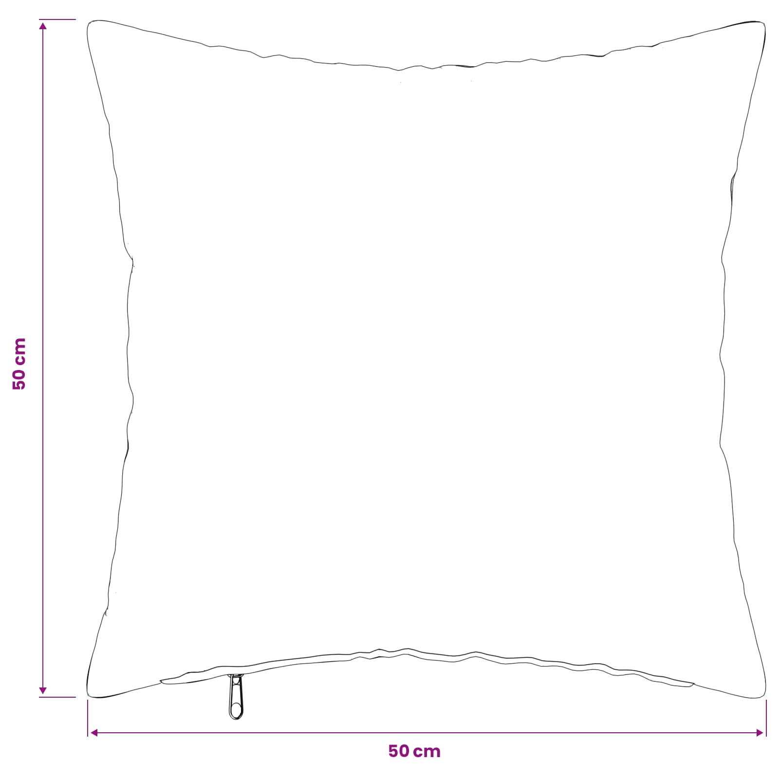 Κάλυμμα Μαξιλαριού 2 pcs HEERLEN Μαύρο 50 x 50 cm Φανέλα - Pakobazaar