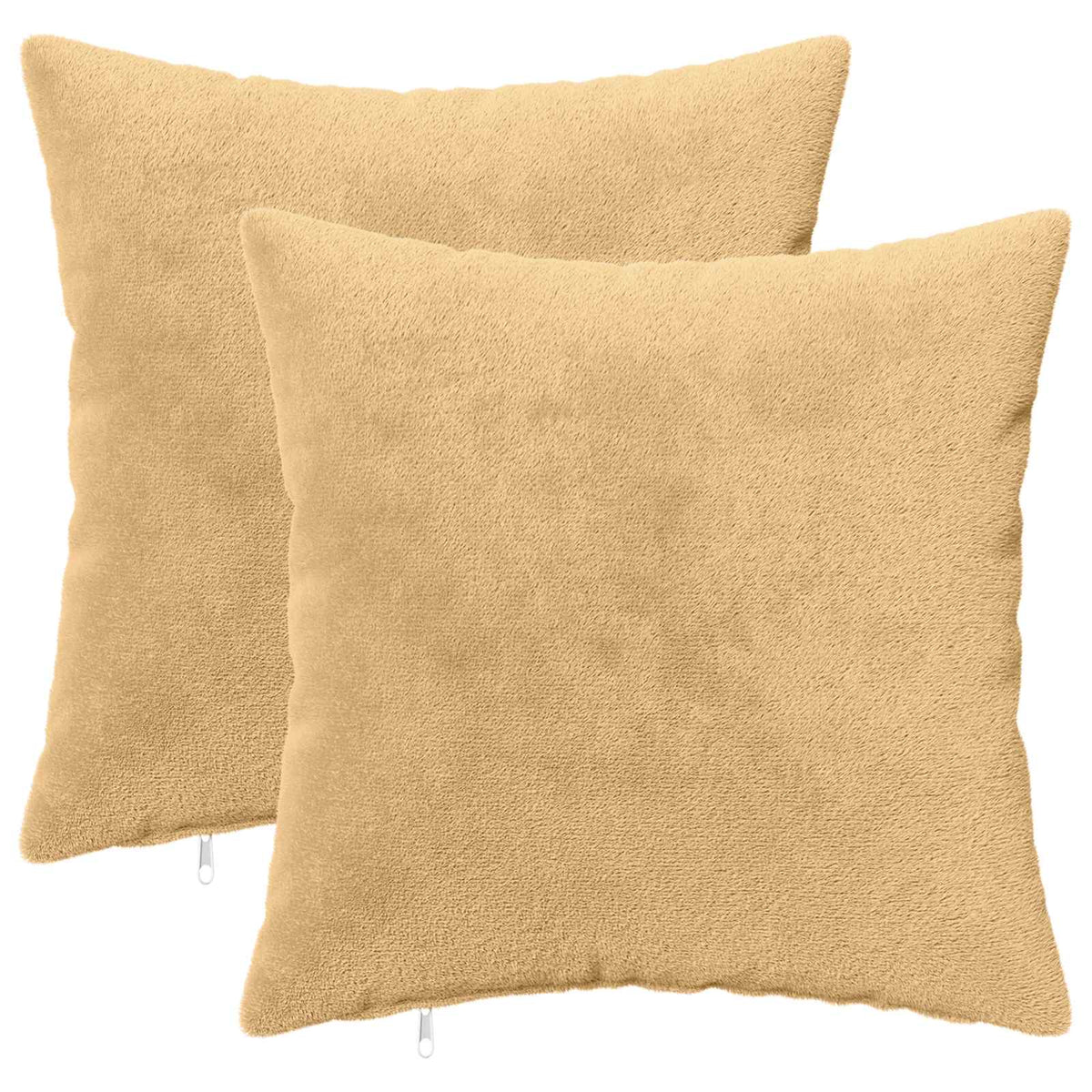 Κάλυμμα Μαξιλαριού 2 τμχ. HEERLEN Taupe 50 x 50 cm Φανέλα