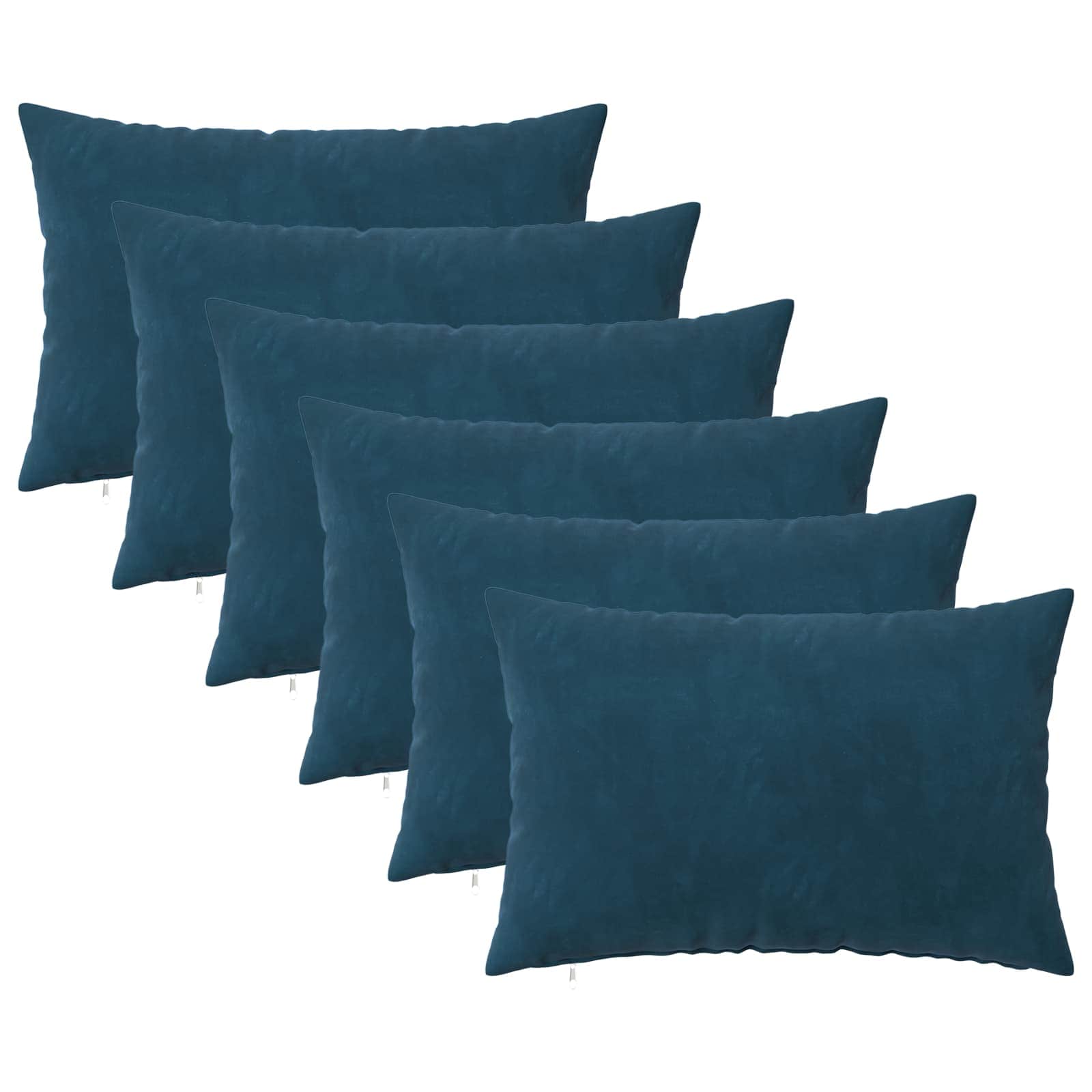 Κάλυμμα Μαξιλαριού 6 pcs HEERLEN Μπλε 50 x 70 cm Βελούδο