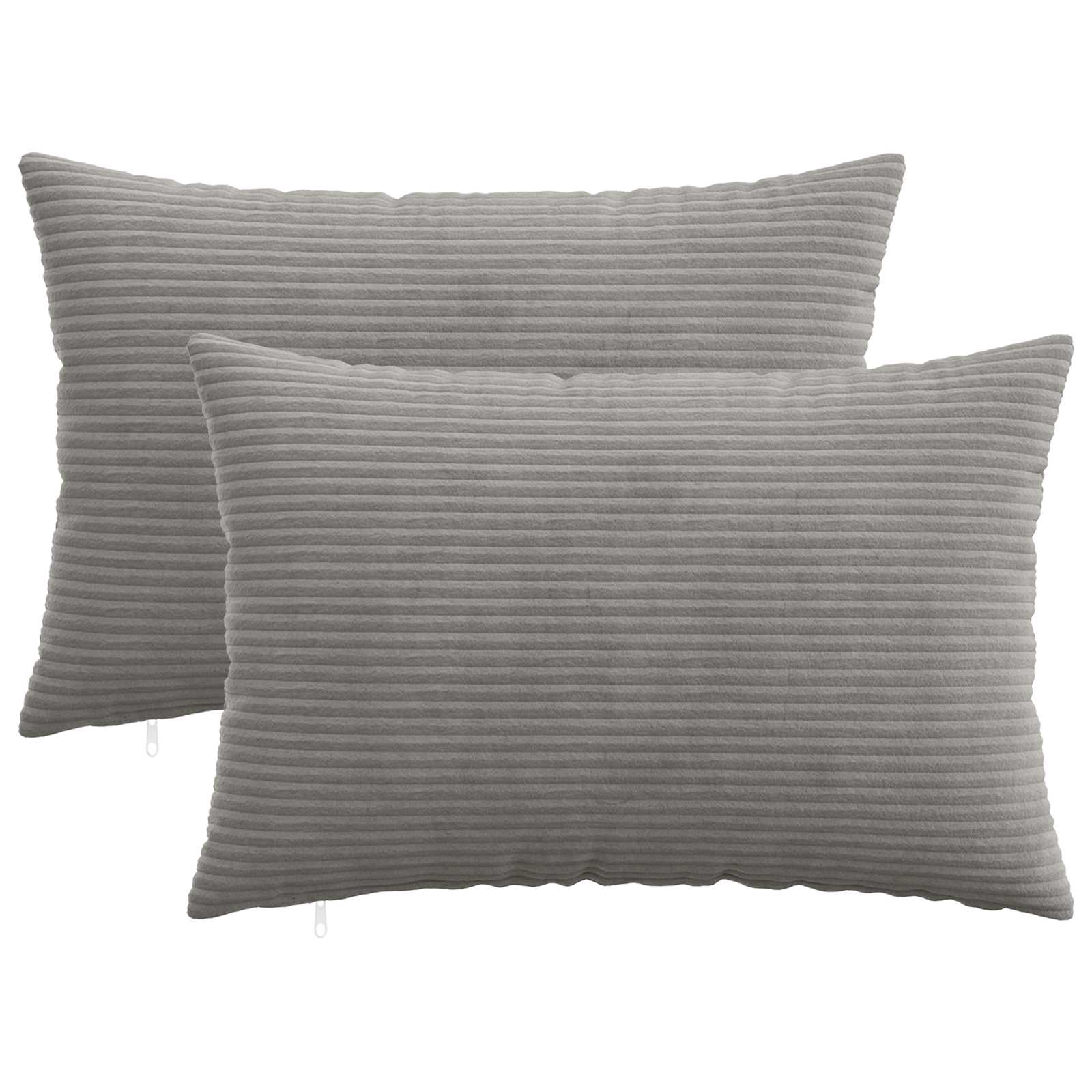 Κάλυμμα Μαξιλαριού 2 pcs HEERLEN Ανοιχτό γκρι 50 x 70 cm