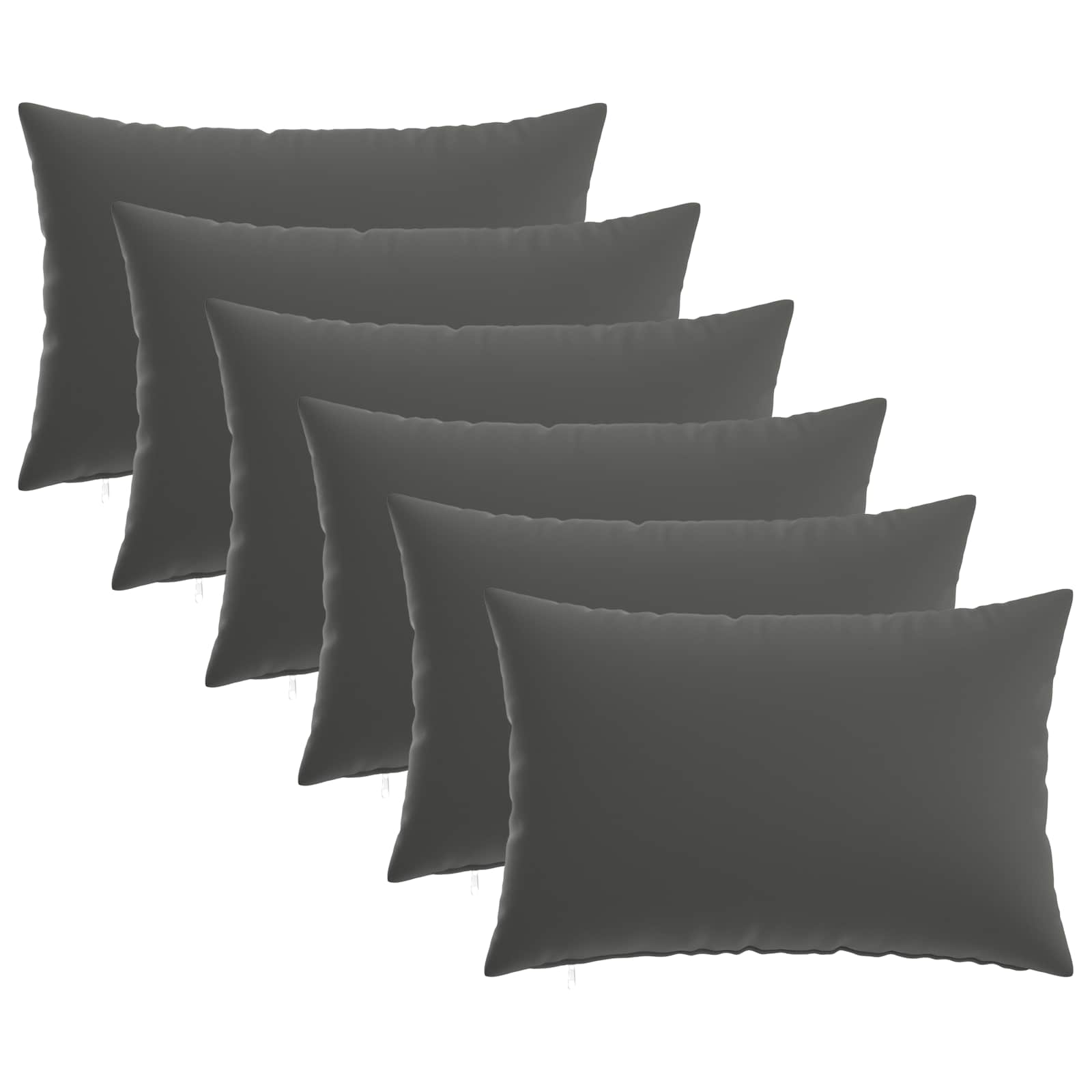 Κάλυμμα Μαξιλαριού 6 pcs HEERLEN Ανθρακί 50 x 70 cm Πολυεστέρας