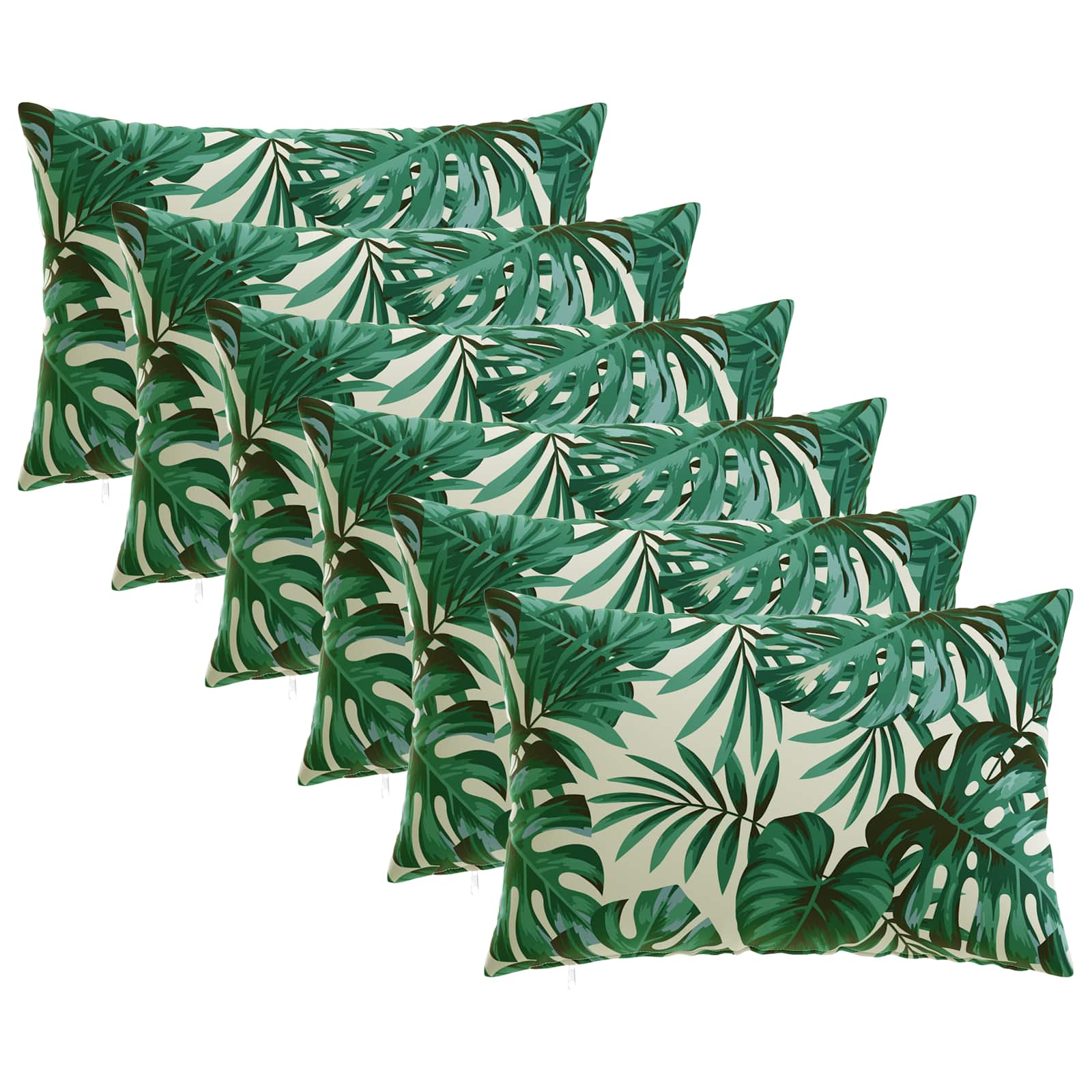 Κάλυμμα Μαξιλαριού 6 pcs HEERLEN Σχέδιο Φύλλων 50 x 70 cm - Pakobazaar