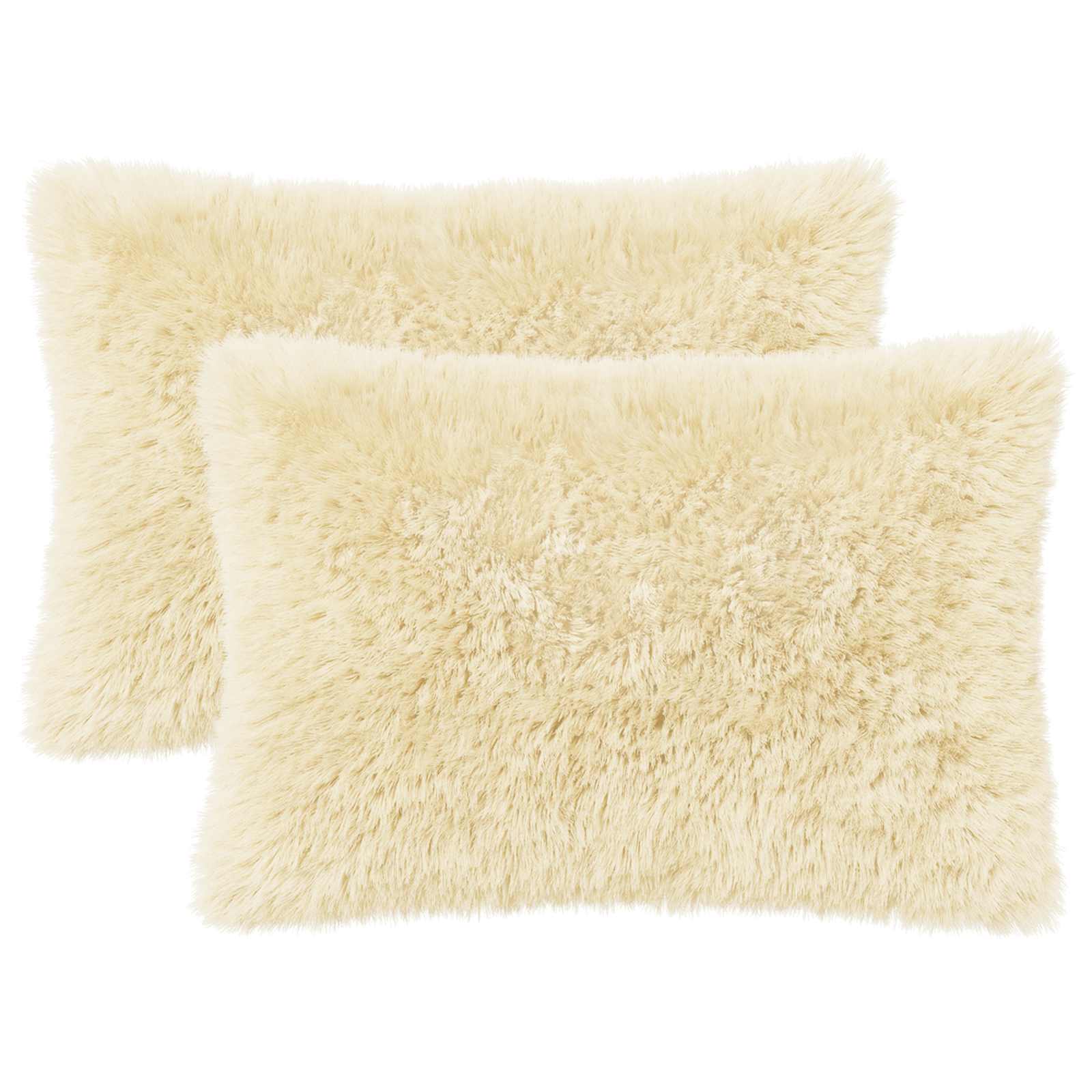 Κάλυμμα Μαξιλαριού 2 pcs HEERLEN Κρεμ 50 x 70 cm PV Φλίς - Pakobazaar