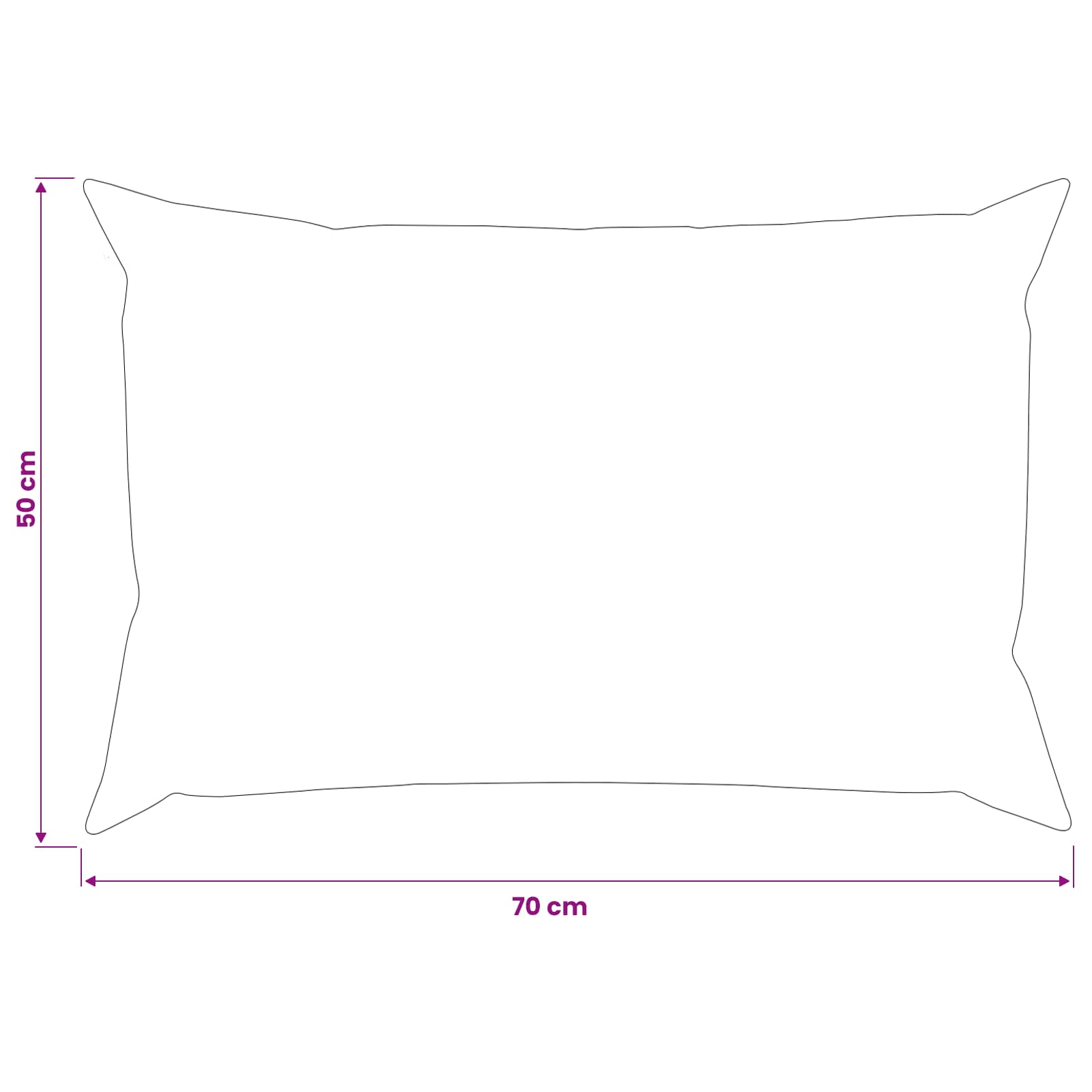 Κάλυμμα Μαξιλαριού 6 τμχ. HEERLEN Ανοιχτό καφέ 50 x 70 cm - Pakobazaar