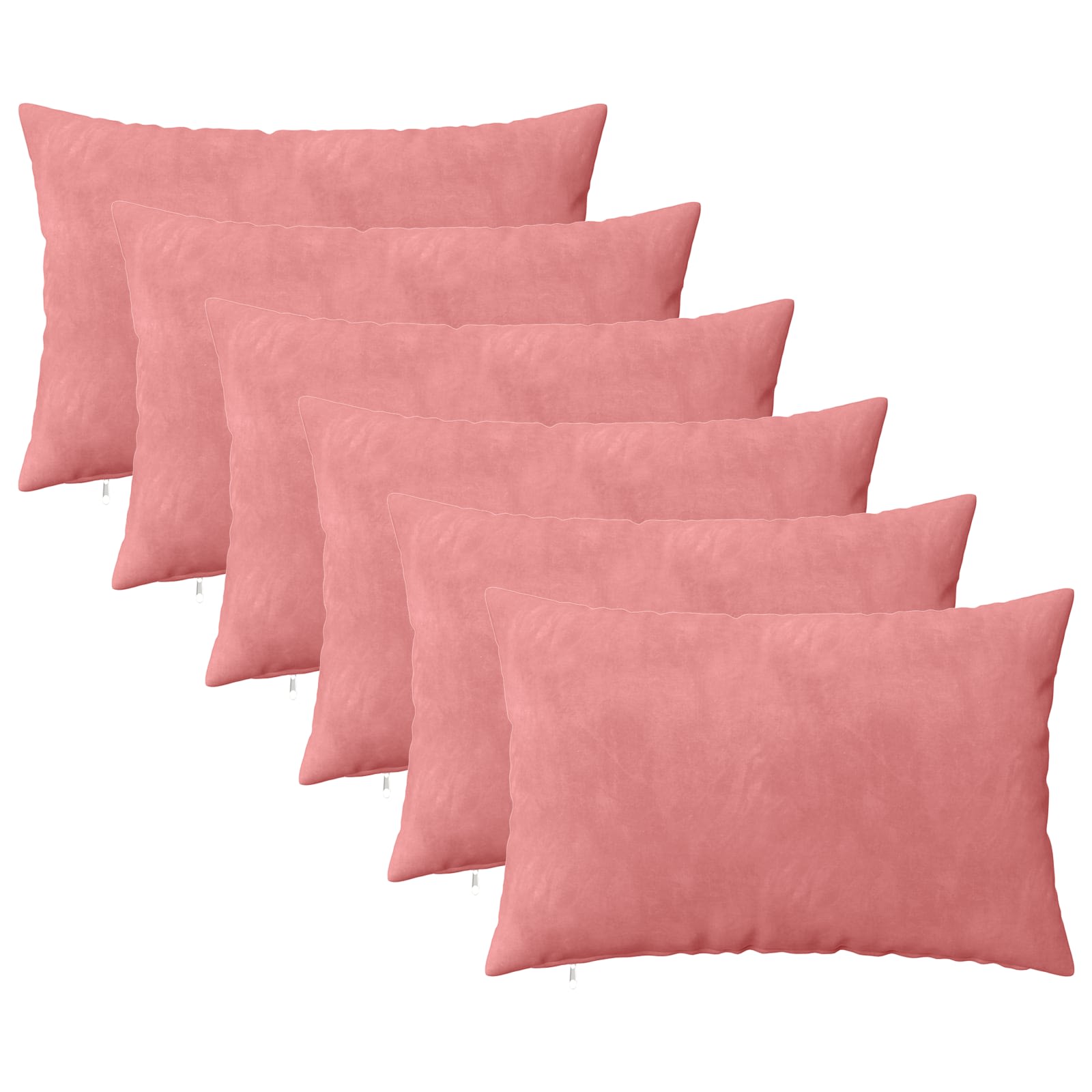 Κάλυμμα Μαξιλαριού 6 pcs HEERLEN Ροζ 50 x 75 cm Βελούδο