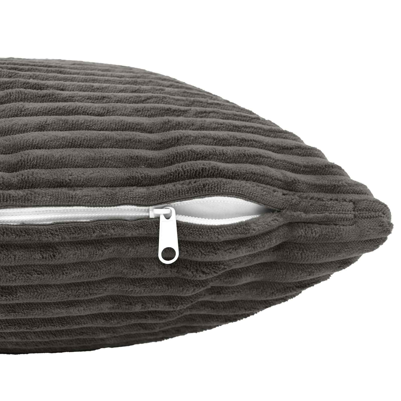 Κάλυμμα Μαξιλαριού 6 pcs HEERLEN Σκούρο Γκρι 50 x 75 cm - Pakobazaar