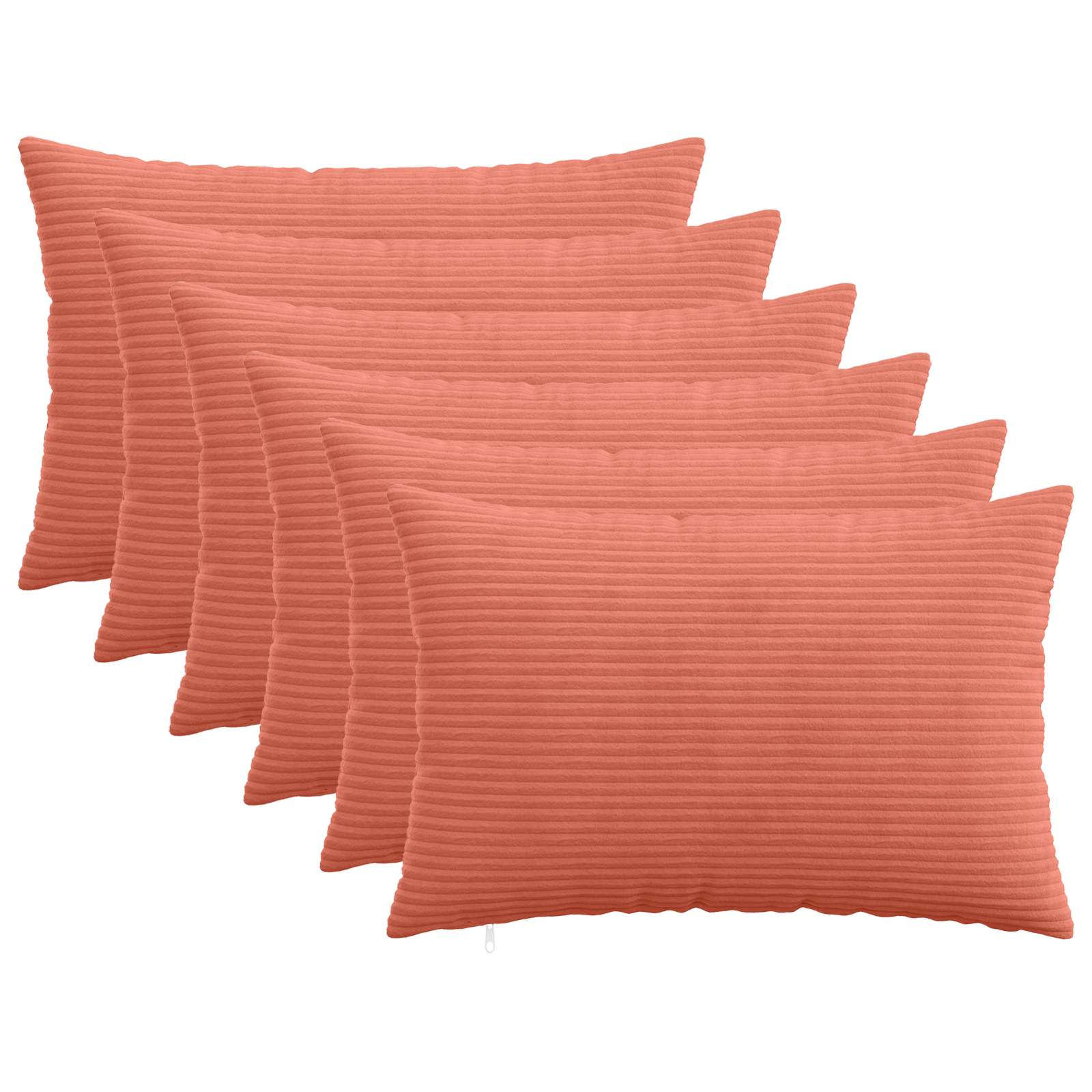 Κάλυμμα Μαξιλαριού 6 pcs HEERLEN Κόκκινο Πορτοκαλί 50 x 75 cm - Pakobazaar