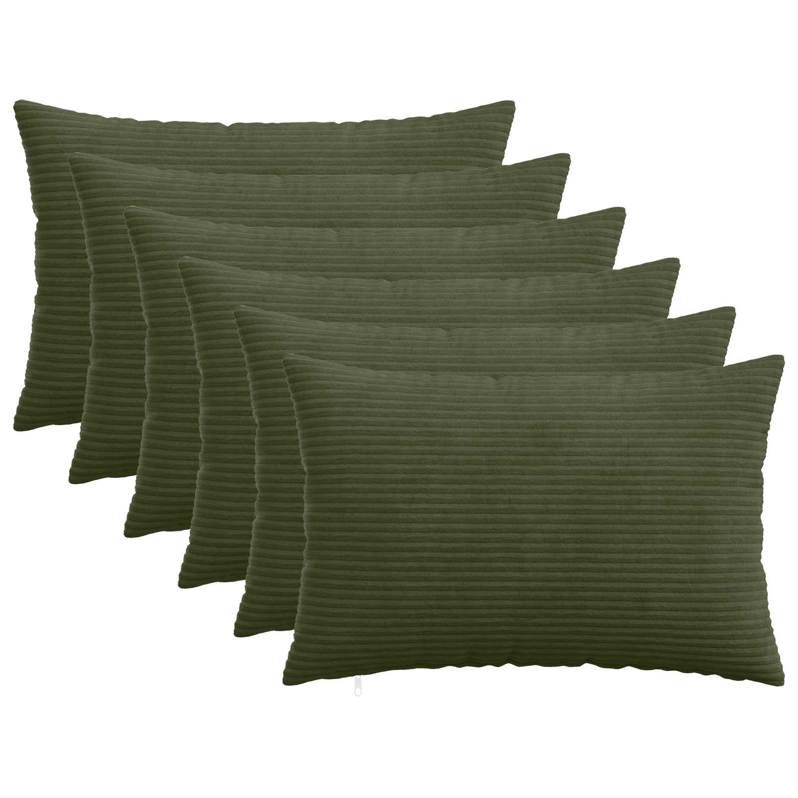 Κάλυμμα Μαξιλαριού 6 pcs HEERLEN Πράσινο 50 x 75 cm κορντουρόι