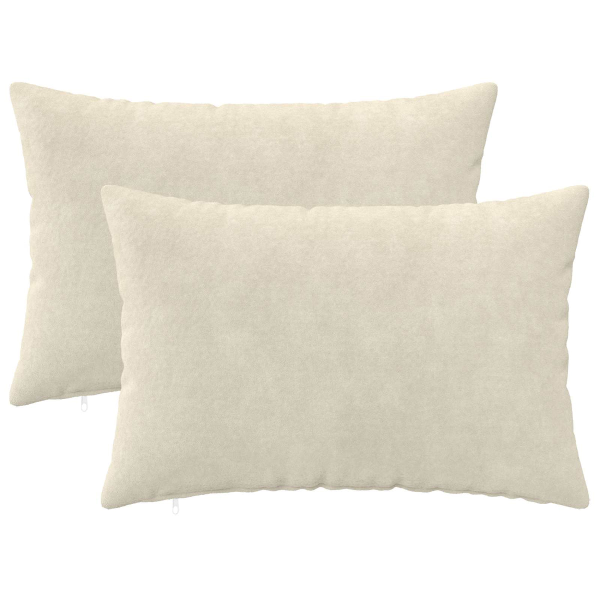 Κάλυμμα Μαξιλαριού 2 pcs HEERLEN Κρεμ 50 x 75 cm Μικροΐνες φλις