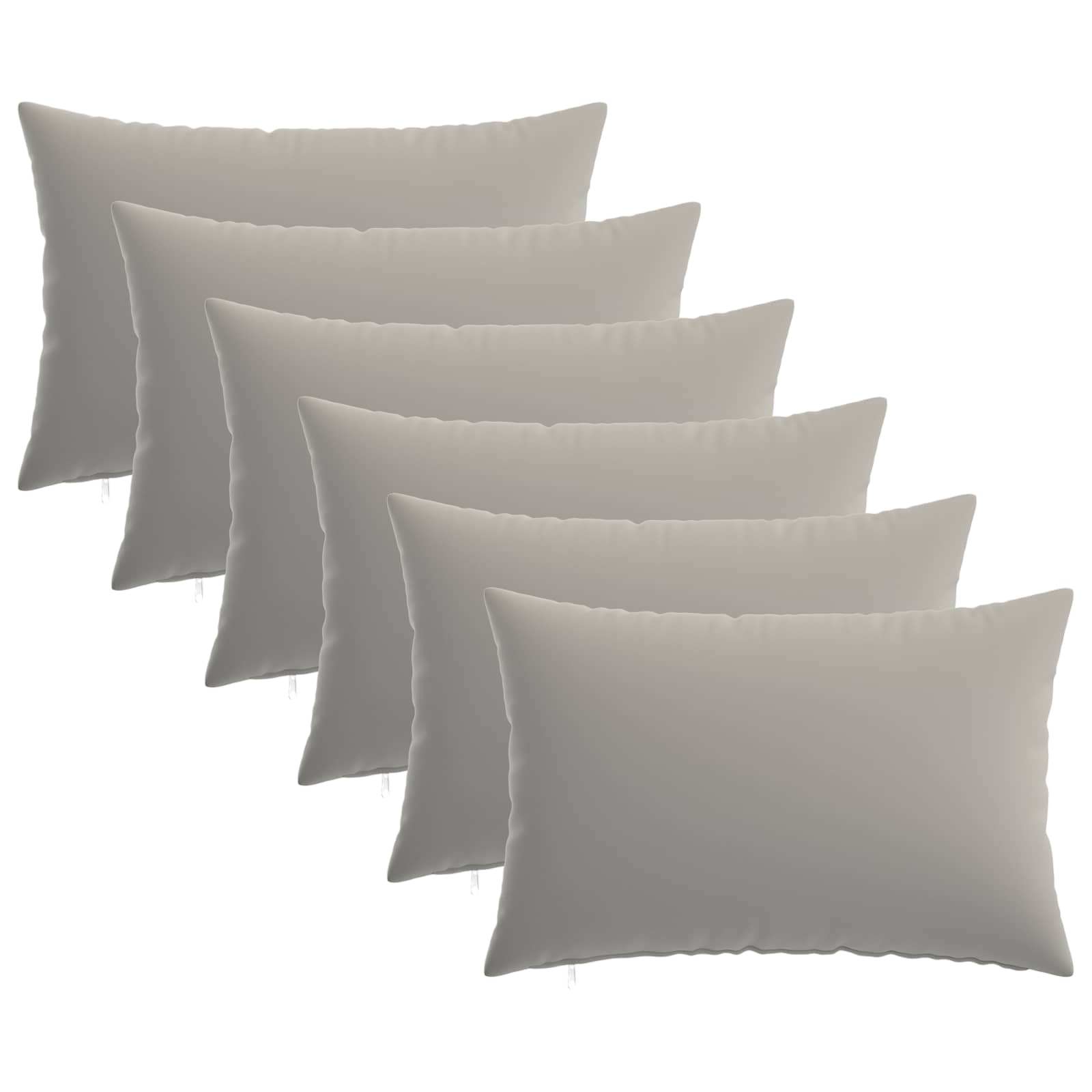Κάλυμμα Μαξιλαριού 6 pcs HEERLEN Γκρι 50 x 75 cm Πολυεστέρας - Pakobazaar