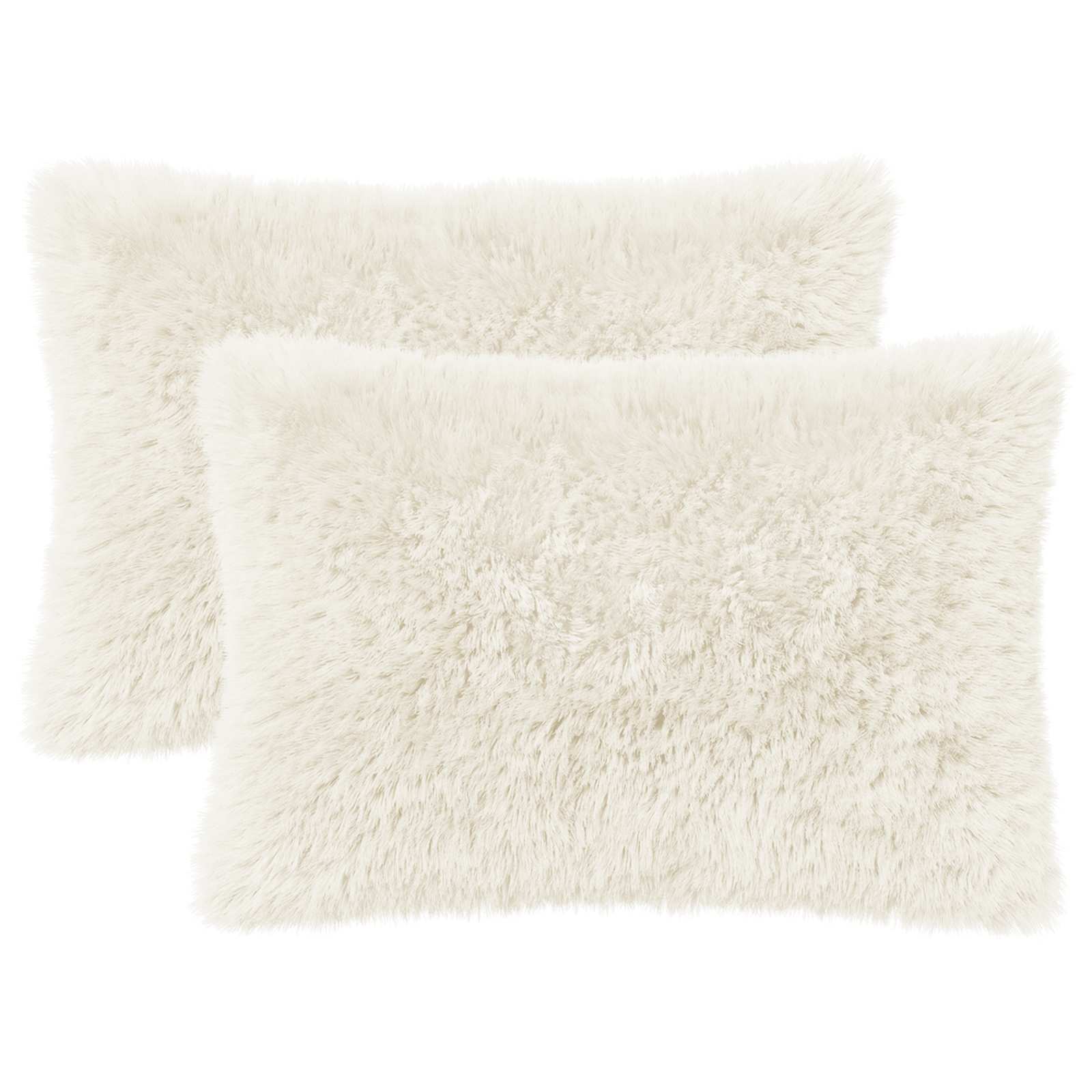 Κάλυμμα Μαξιλαριού 2 pcs HEERLEN Λευκό 50 x 75 cm PV Φλίς