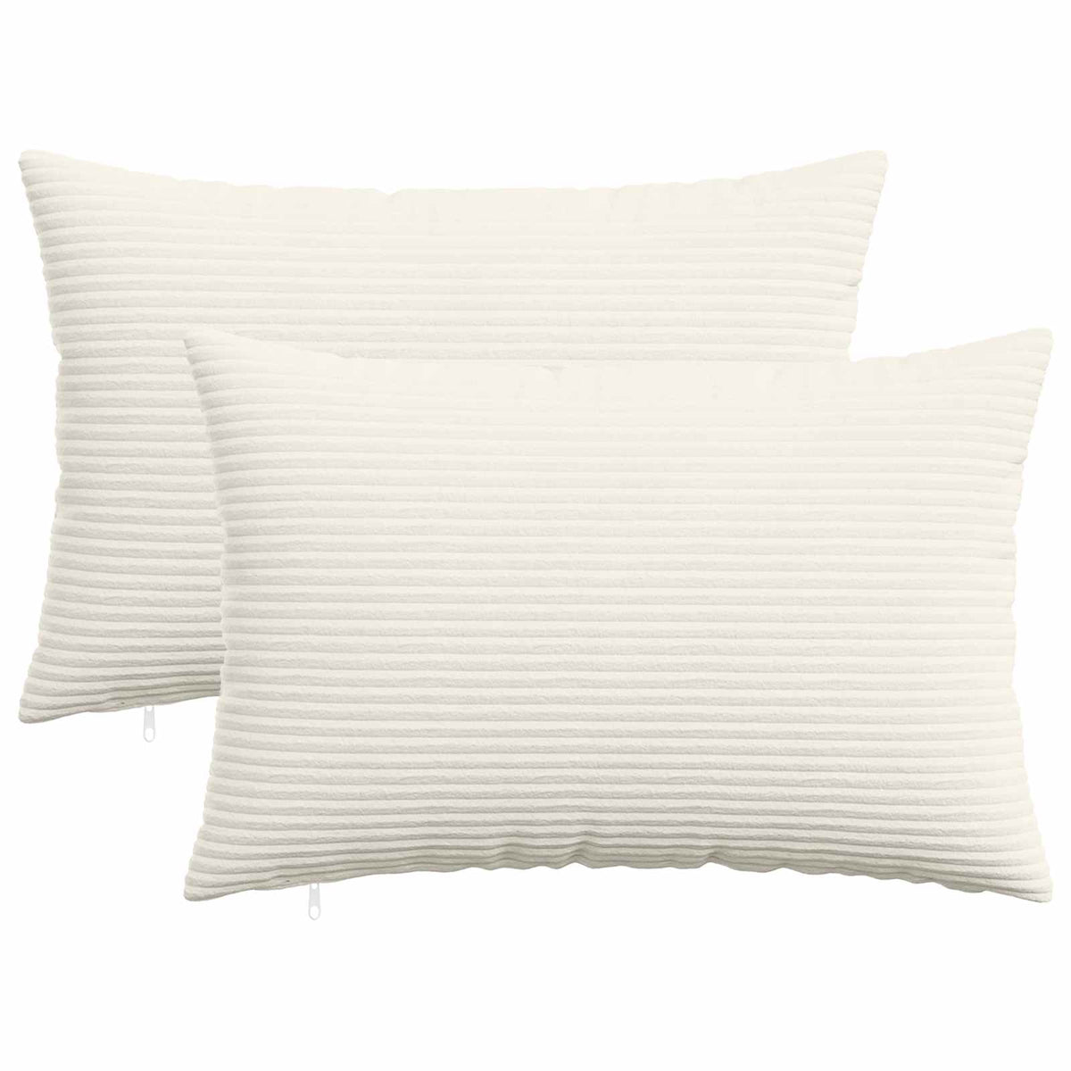 Κάλυμμα Μαξιλαριού 2 pcs HEERLEN Κρεμ 50 x 80 cm κορντουρόι