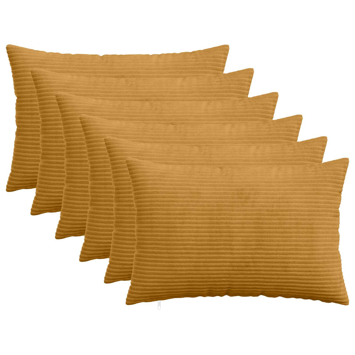Κάλυμμα Μαξιλαριού 6 pcs HEERLEN Κίτρινο 50 x 80 cm κορντουρόι