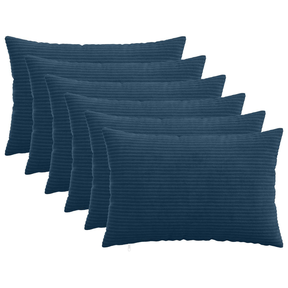 Κάλυμμα Μαξιλαριού 6 pcs HEERLEN Σκούρο μπλε 50 x 80 cm