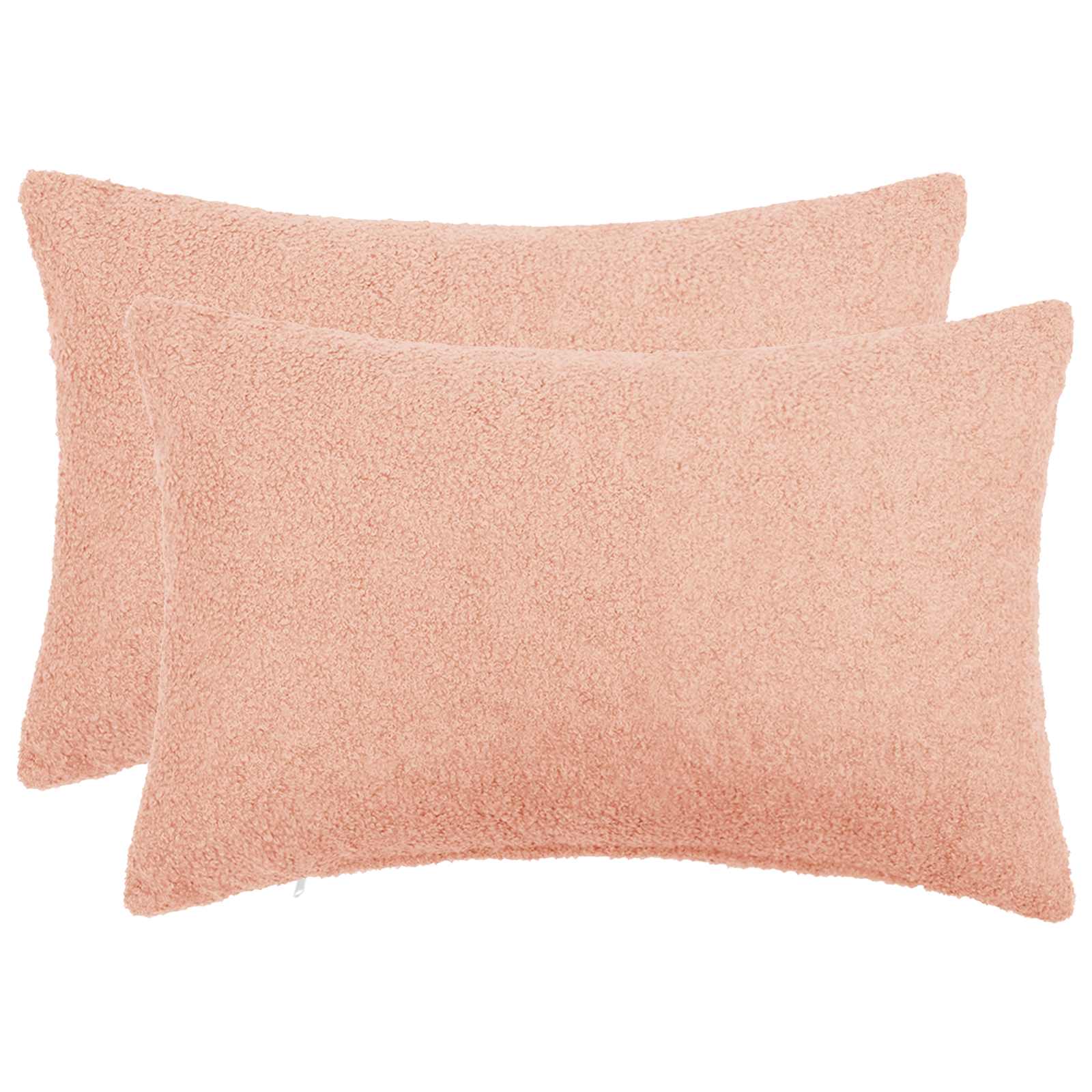 Κάλυμμα Μαξιλαριού 2 pcs HEERLEN Ροζ 50 x 80 cm Μπουκλέ - Pakobazaar