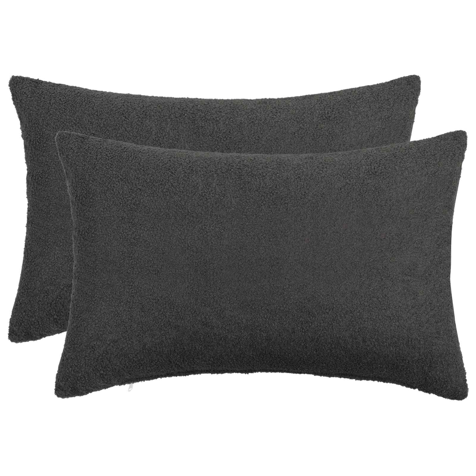 Κάλυμμα Μαξιλαριού 2 pcs HEERLEN Σκούρο Γκρι 50 x 80 cm Μπουκλέ - Pakobazaar