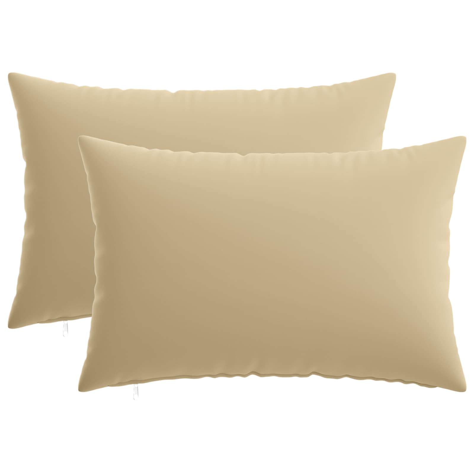 Κάλυμμα Μαξιλαριού 2 pcs HEERLEN Μπεζ 50 x 80 cm Πολυεστέρας - Pakobazaar