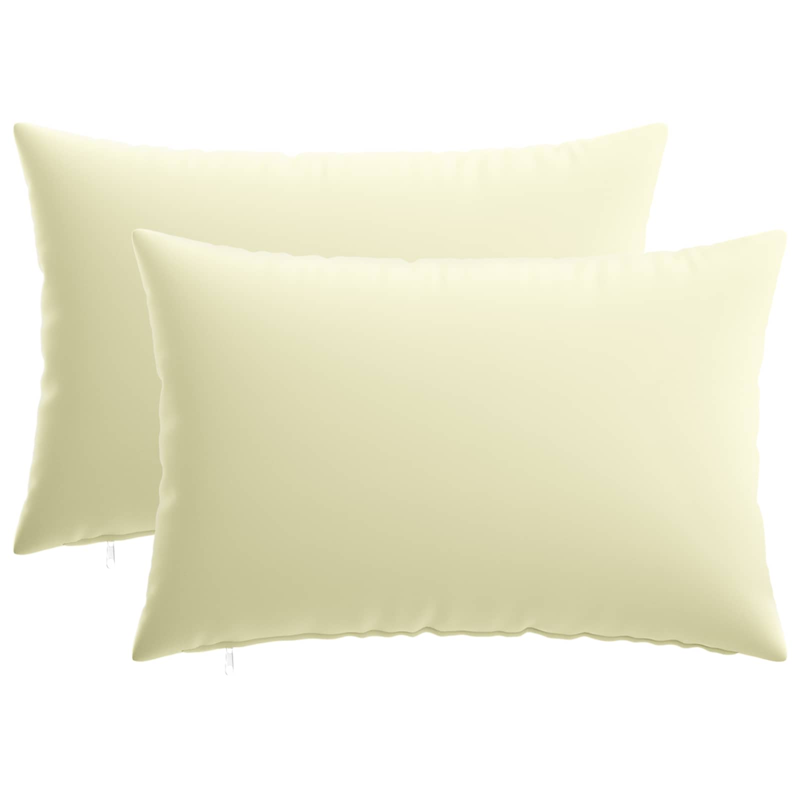 Κάλυμμα Μαξιλαριού 2 pcs HEERLEN Κρεμ 50 x 80 cm Πολυεστέρας