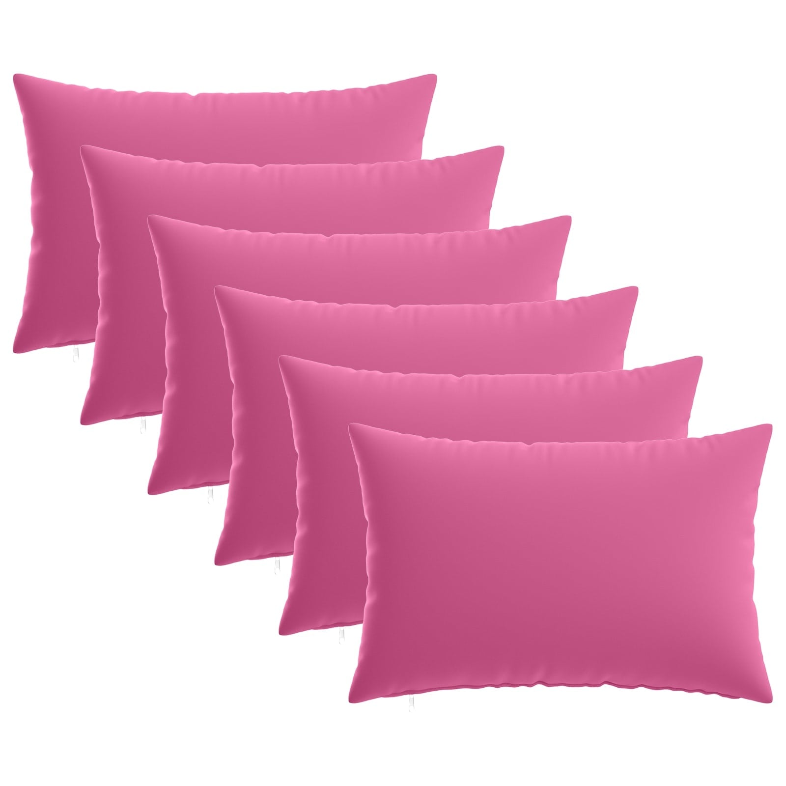 Κάλυμμα Μαξιλαριού 6 pcs HEERLEN Ροζ 50 x 80 cm Πολυεστέρας - Pakobazaar