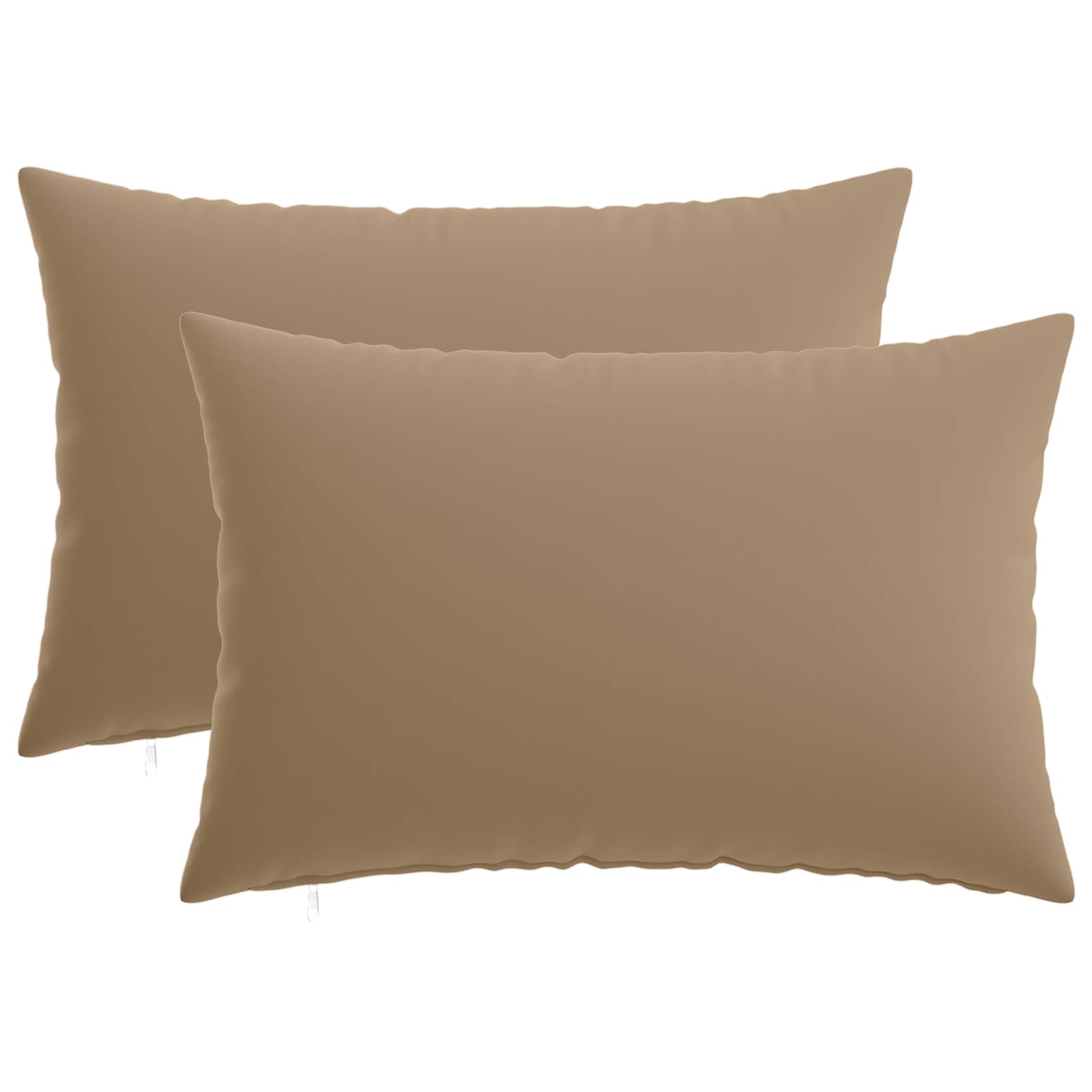 Κάλυμμα Μαξιλαριού 2 τμχ. HEERLEN Taupe 50 x 80 cm Πολυεστέρας