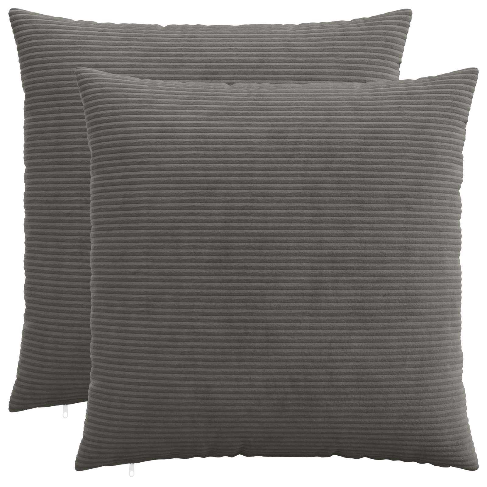 Κάλυμμα Μαξιλαριού 2 pcs HEERLEN Σκούρο Γκρι 55 x 55 εκ - Pakobazaar
