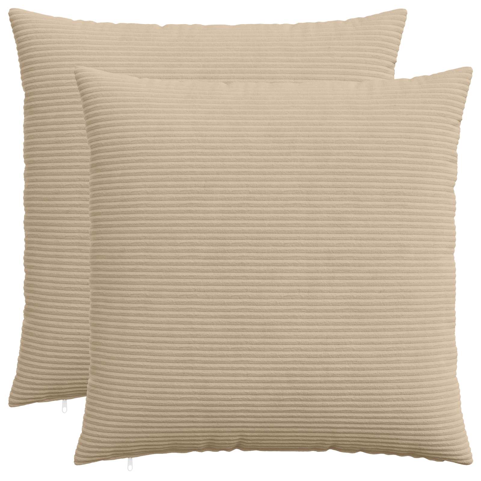 Κάλυμμα Μαξιλαριού 2 pcs HEERLEN Taupe 55 x 55 εκ κορντουρόι - Pakobazaar