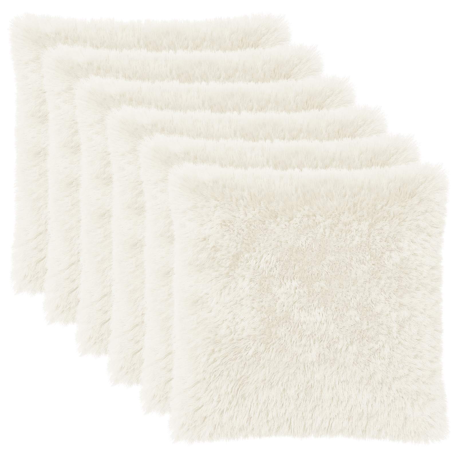 Κάλυμμα Μαξιλαριού 6 pcs HEERLEN Λευκό 55 x 55 εκ PV Φλίς