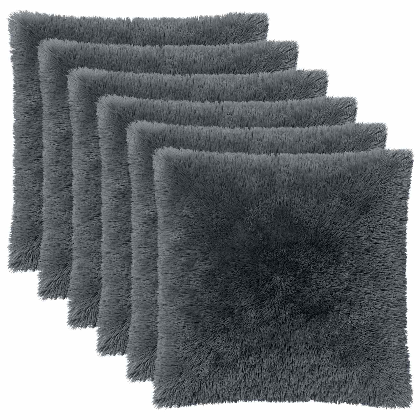 Κάλυμμα Μαξιλαριού 6 pcs HEERLEN Ανθρακί 55 x 55 εκ PV Φλίς