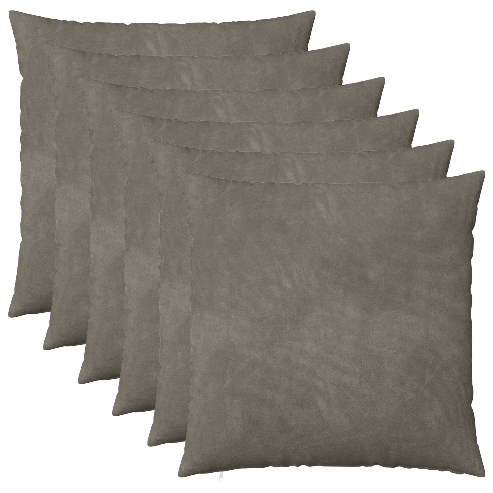 Κάλυμμα Μαξιλαριού 6 pcs HEERLEN Ανοιχτό γκρι 60 x 60 cm