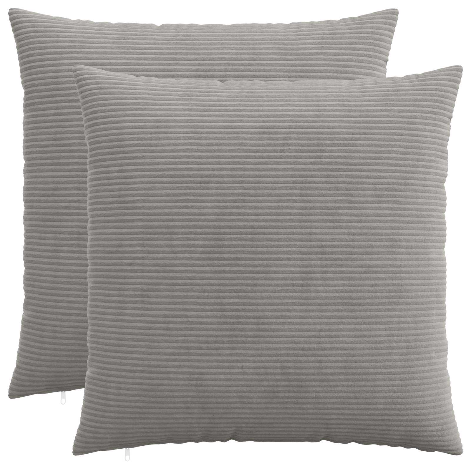 Κάλυμμα Μαξιλαριού 2 pcs HEERLEN Ανοιχτό γκρι 60 x 60 cm - Pakobazaar