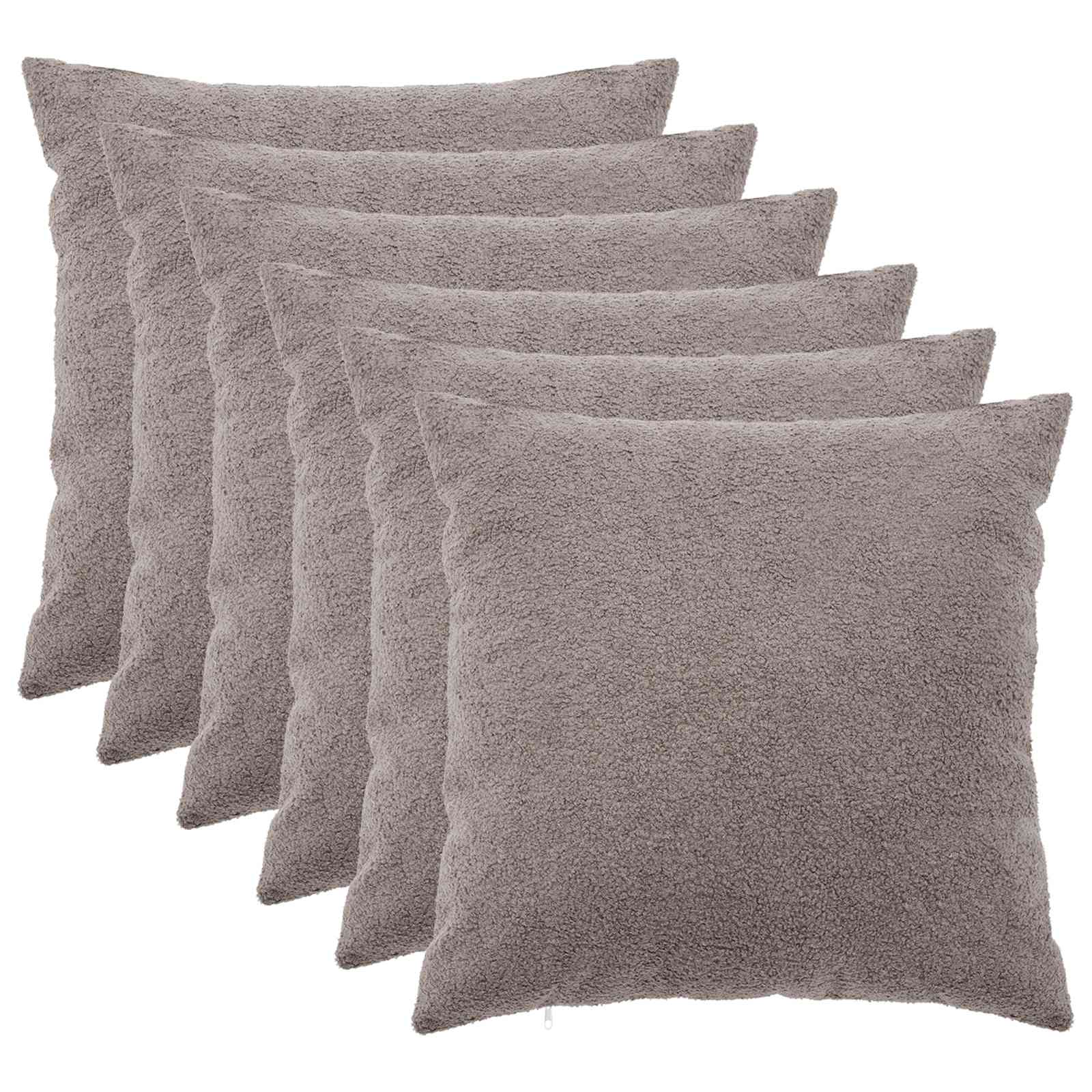 Κάλυμμα Μαξιλαριού 6 pcs HEERLEN Ανοιχτό γκρι 60 x 60 cm
