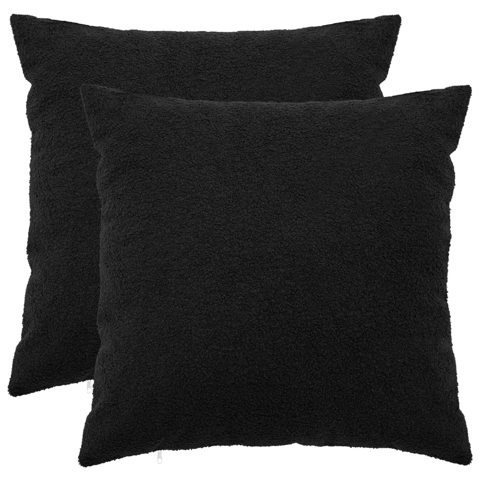 Κάλυμμα Μαξιλαριού 2 pcs HEERLEN Μαύρο 60 x 60 cm Μπουκλέ - Pakobazaar
