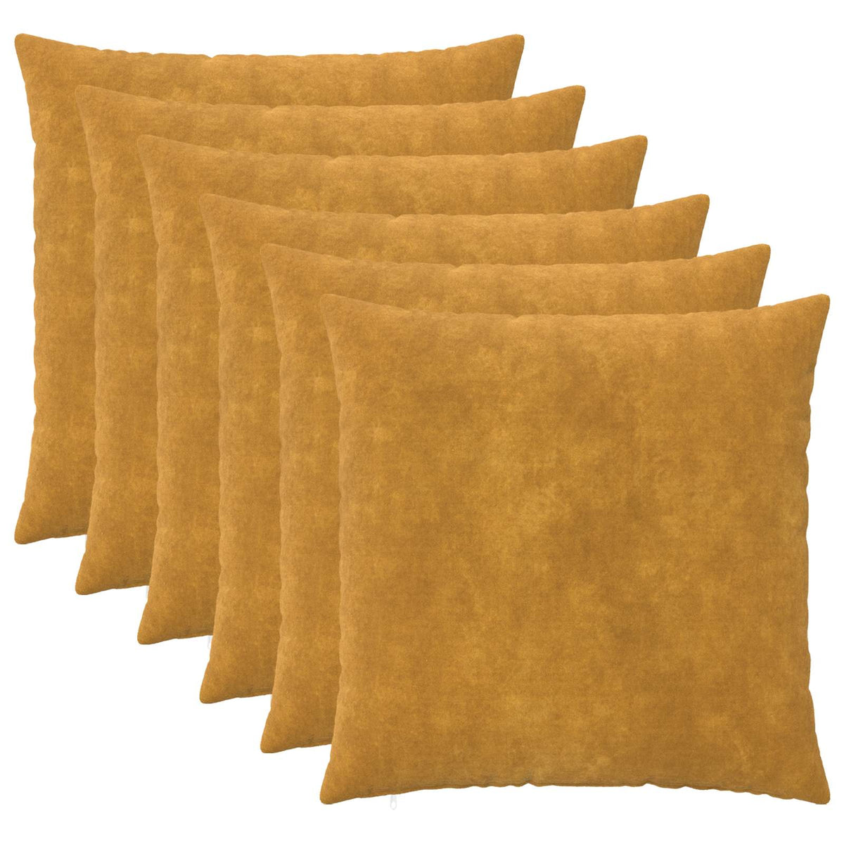 Κάλυμμα Μαξιλαριού 6 pcs HEERLEN Κίτρινο 60 x 60 cm - Pakobazaar