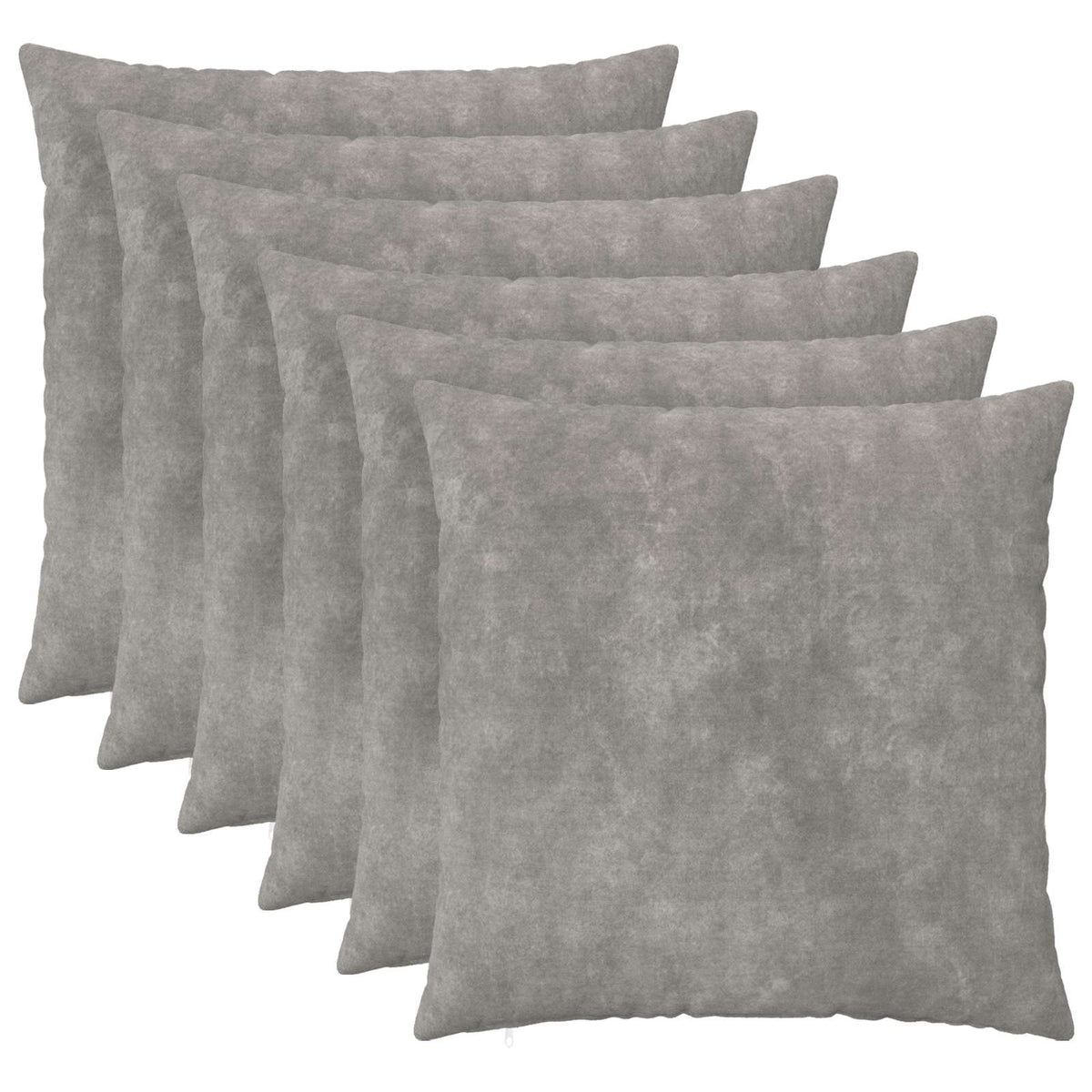 Κάλυμμα Μαξιλαριού 6 pcs HEERLEN Ανοιχτό γκρι 60 x 60 cm