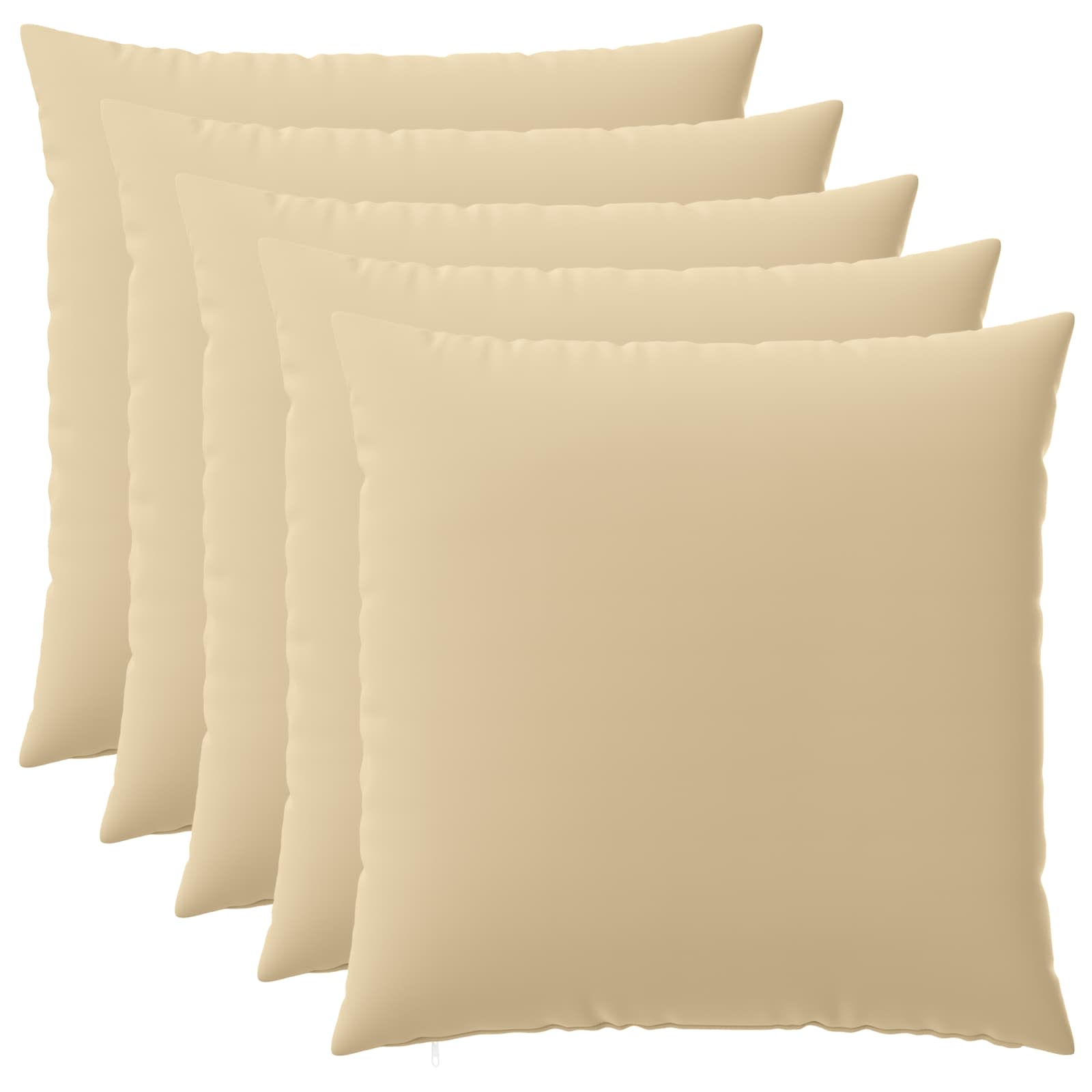 Κάλυμμα Μαξιλαριού 6 pcs HEERLEN Μπεζ 60 x 60 cm Πολυεστέρας