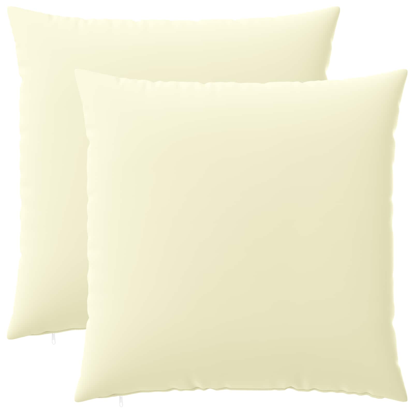 Κάλυμμα Μαξιλαριού 2 pcs HEERLEN Κρεμ 60 x 60 cm Πολυεστέρας