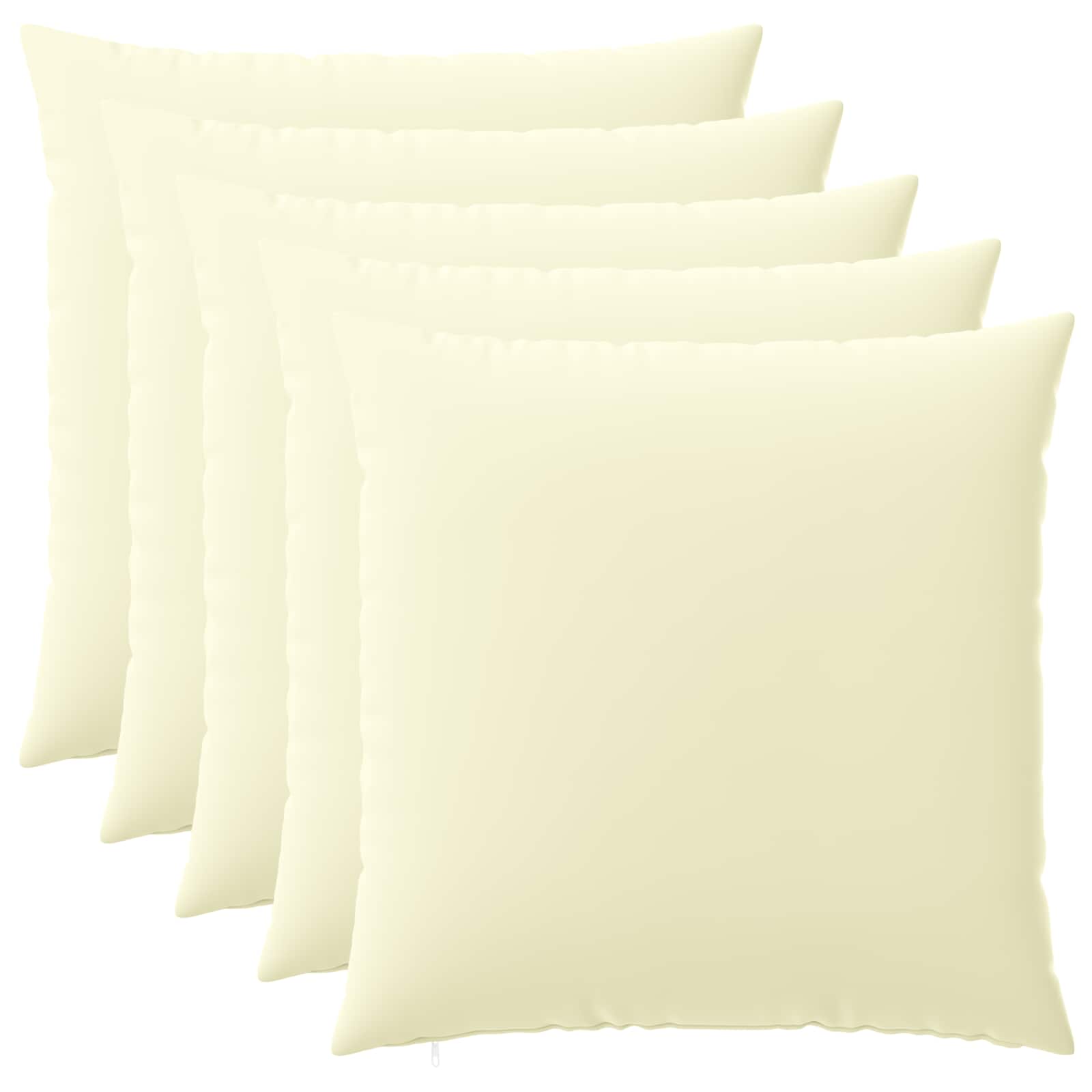Κάλυμμα Μαξιλαριού 6 pcs HEERLEN Κρεμ 60 x 60 cm Πολυεστέρας